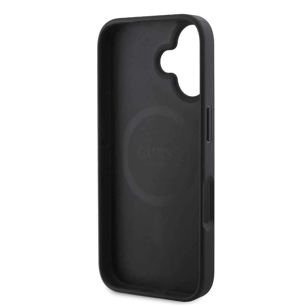 Apple iPhone 16 Plus Kılıf Guess Orjinal Lisanslı M-safe Şarj Özellikli Yazı Logolu Peony Kapak