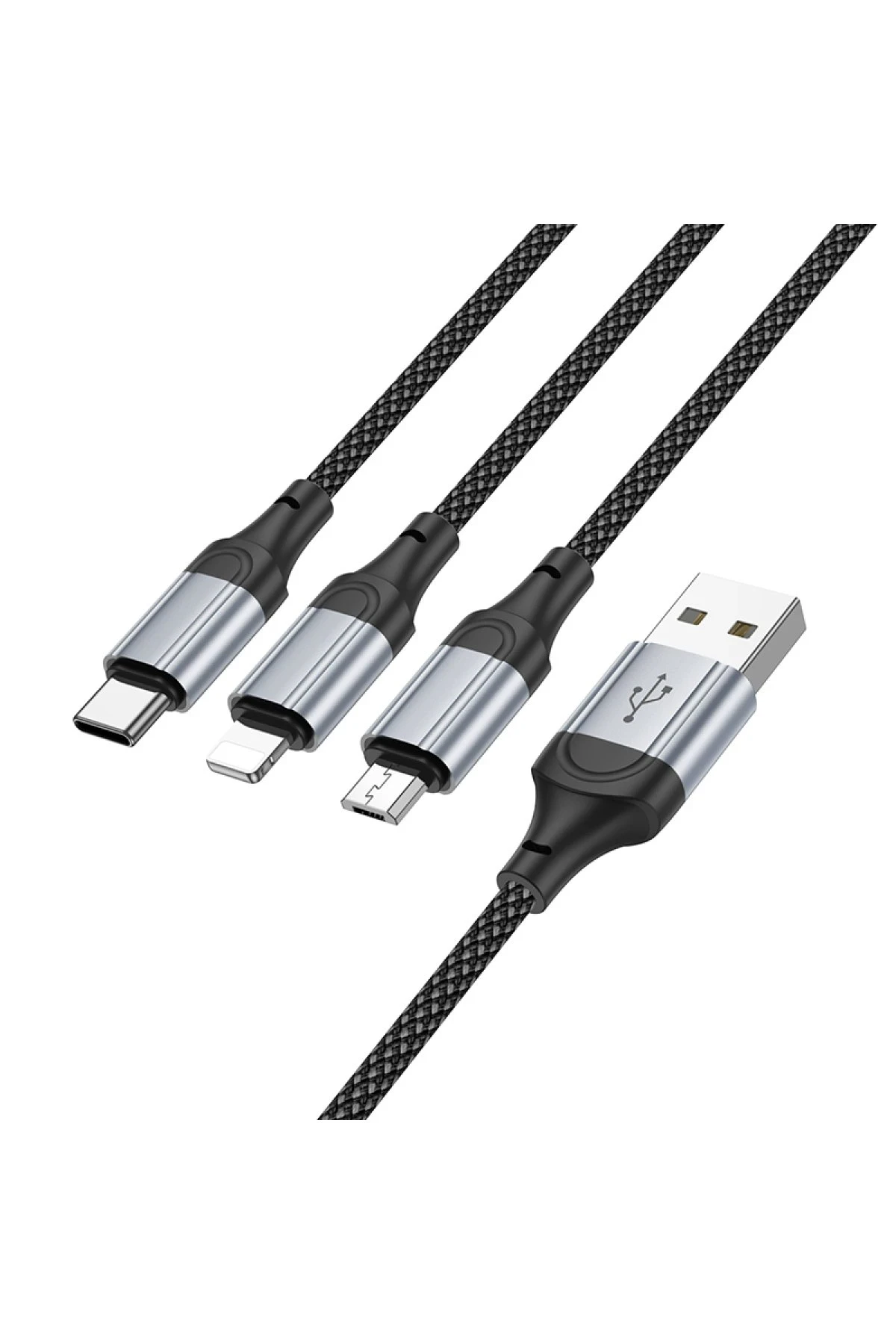 Hoco. X102 Fresh 1M 2.4A 3in1 USB to Type-C / Lightning ve Micro Çıkışlı Hızlı Şarj Data Kablosu