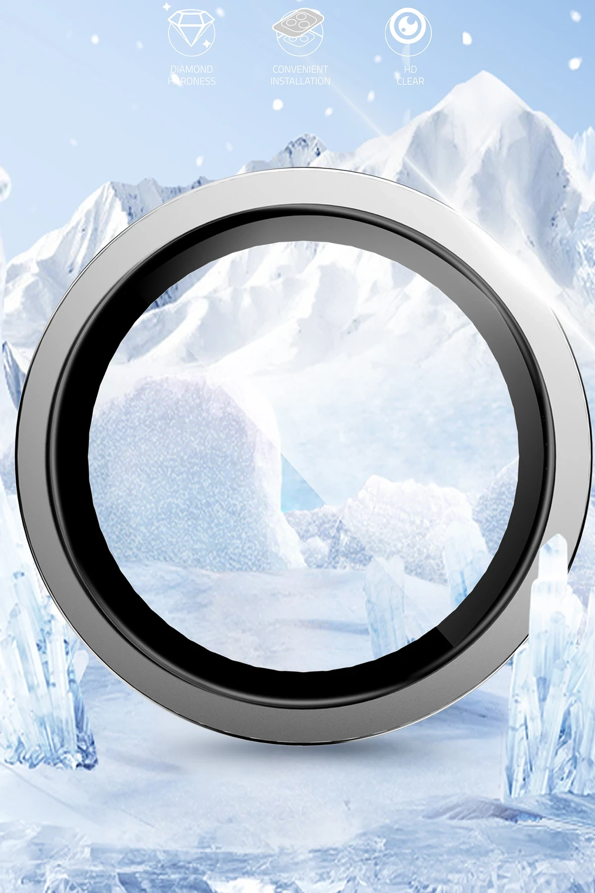 Keephone iPhone 14 Capital Alüminyum AR Kamera Lens Koruyucu