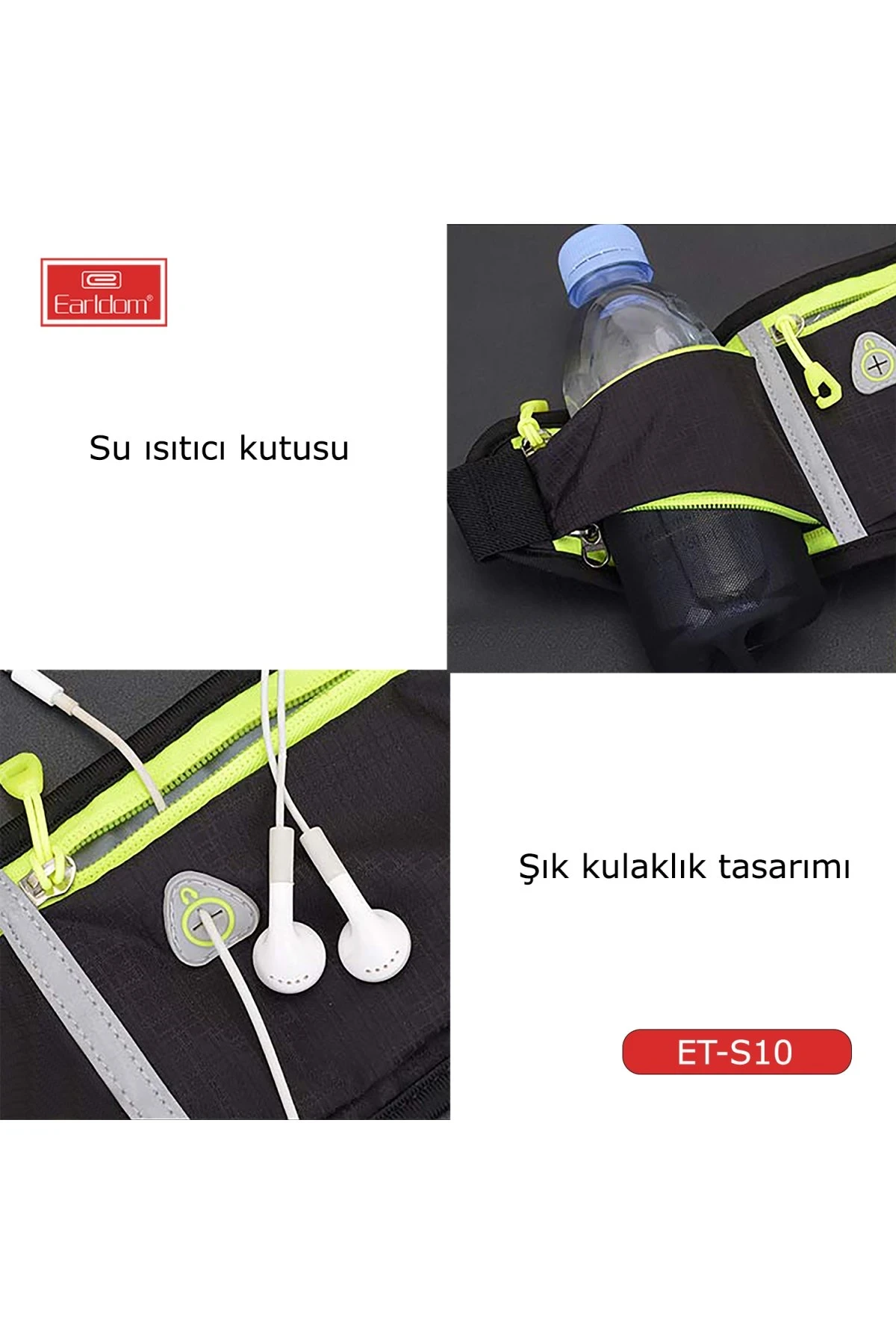Earldom S10 Su Geçirmez Fosforlu Spor Bel Çantası