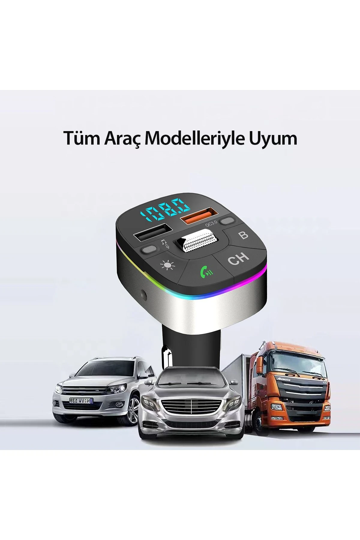 Earldom M74 Bluetooth USB3.0 Dijital FM Transmitter