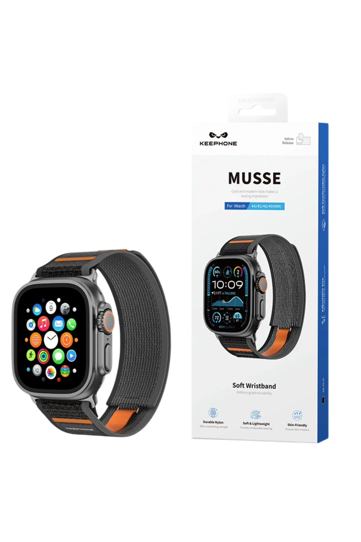 Keephone Apple Watch Ultra 2 49mm Musse Kumaş Kordon