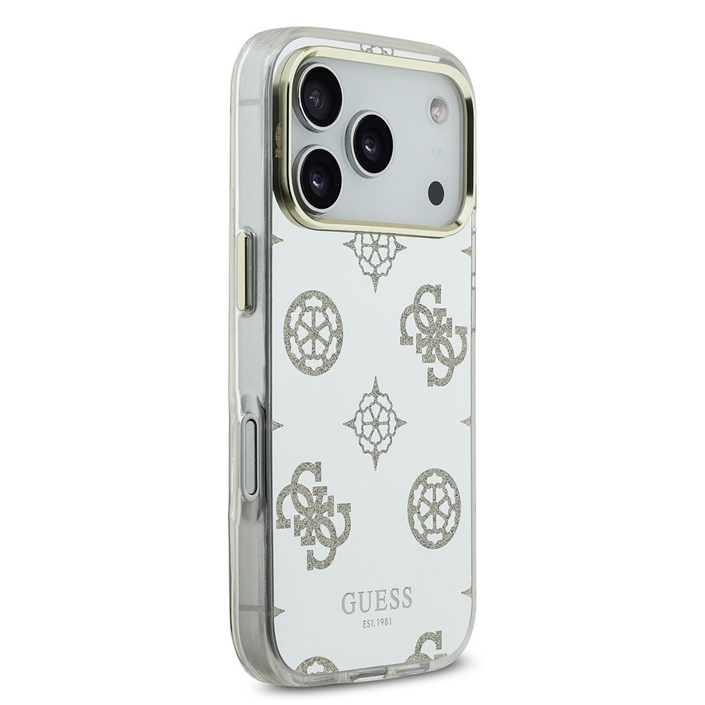 Apple iPhone 17 Pro Max Kılıf Guess Orjinal Lisanslı Metal Kamera Çerçeveli Simli Aynalı Kapak