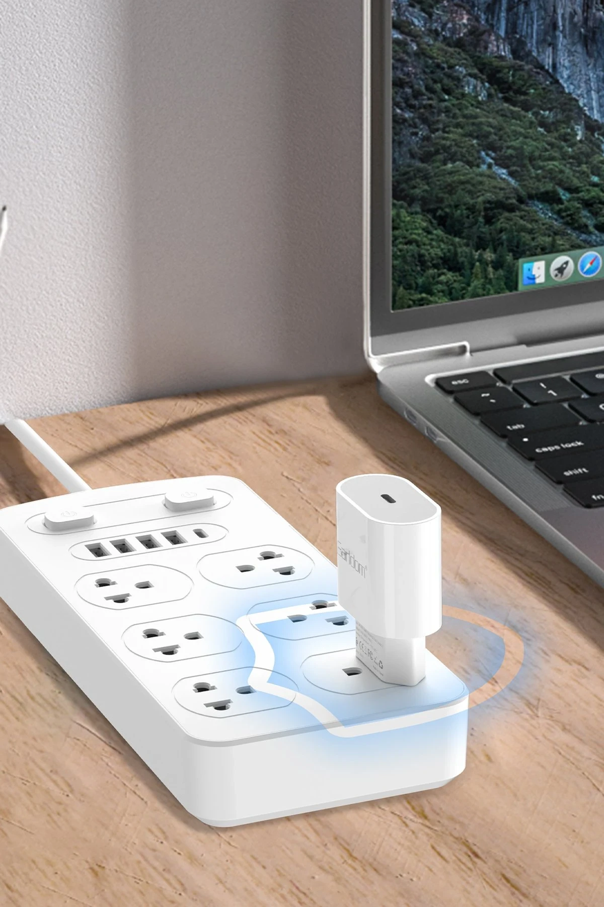 Earldom ES-EU42C 20W Type-C Çıkışlı Ekstra Type-C to Type-C Kablolu PD Hızlı Şarj Cihazı