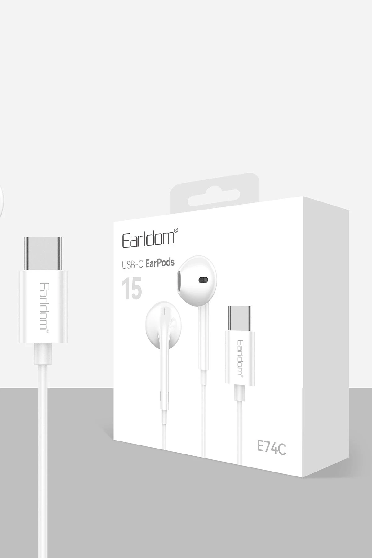 Earldom E74C iPhone 15 Serisi ile Uyumlu Type-C Kablolu Kulaklık
