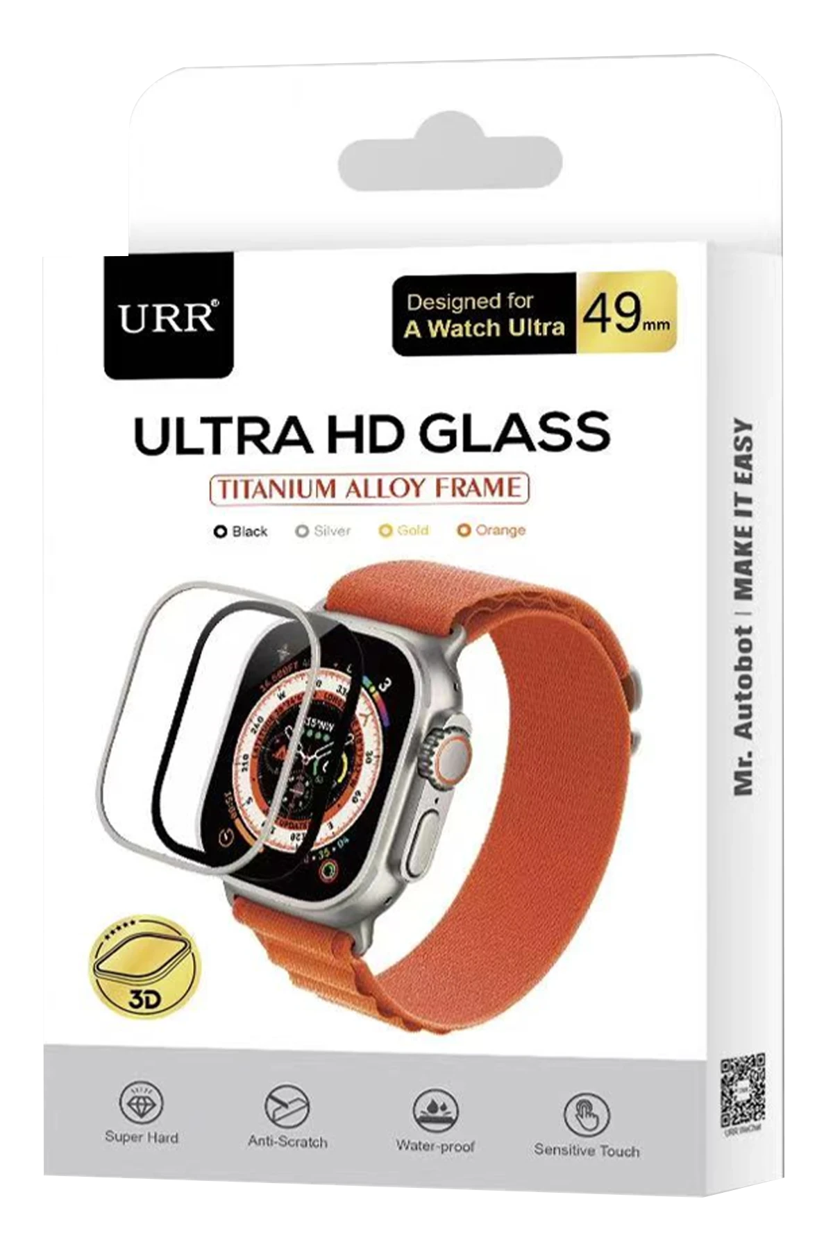 URR Watch Ultra 2 49mm 3D Full Glue 2in1 Saat Cam Ekran Koruyucu