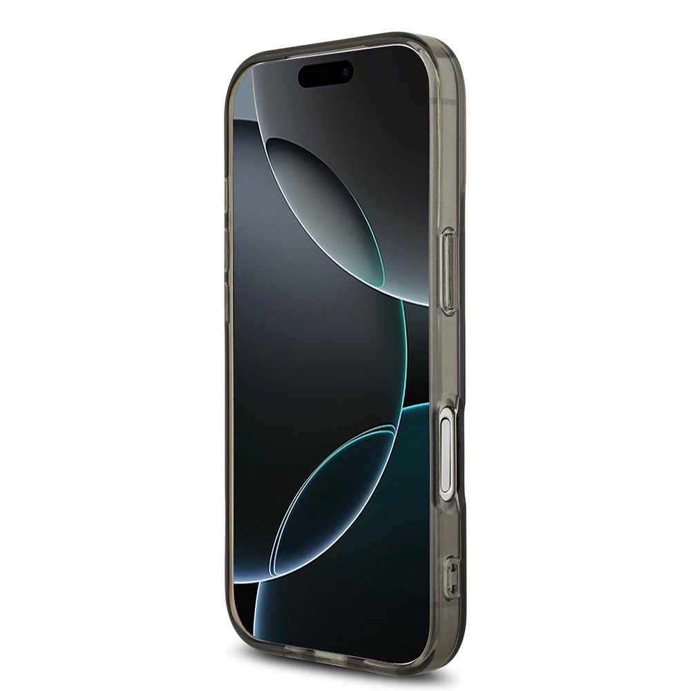 Apple iPhone 17 Kılıf AMG Orjinal Lisanslı M-safe Şarj Özellikli IML Baskı Logolu Çift Katmanlı Bow Lines Kapak