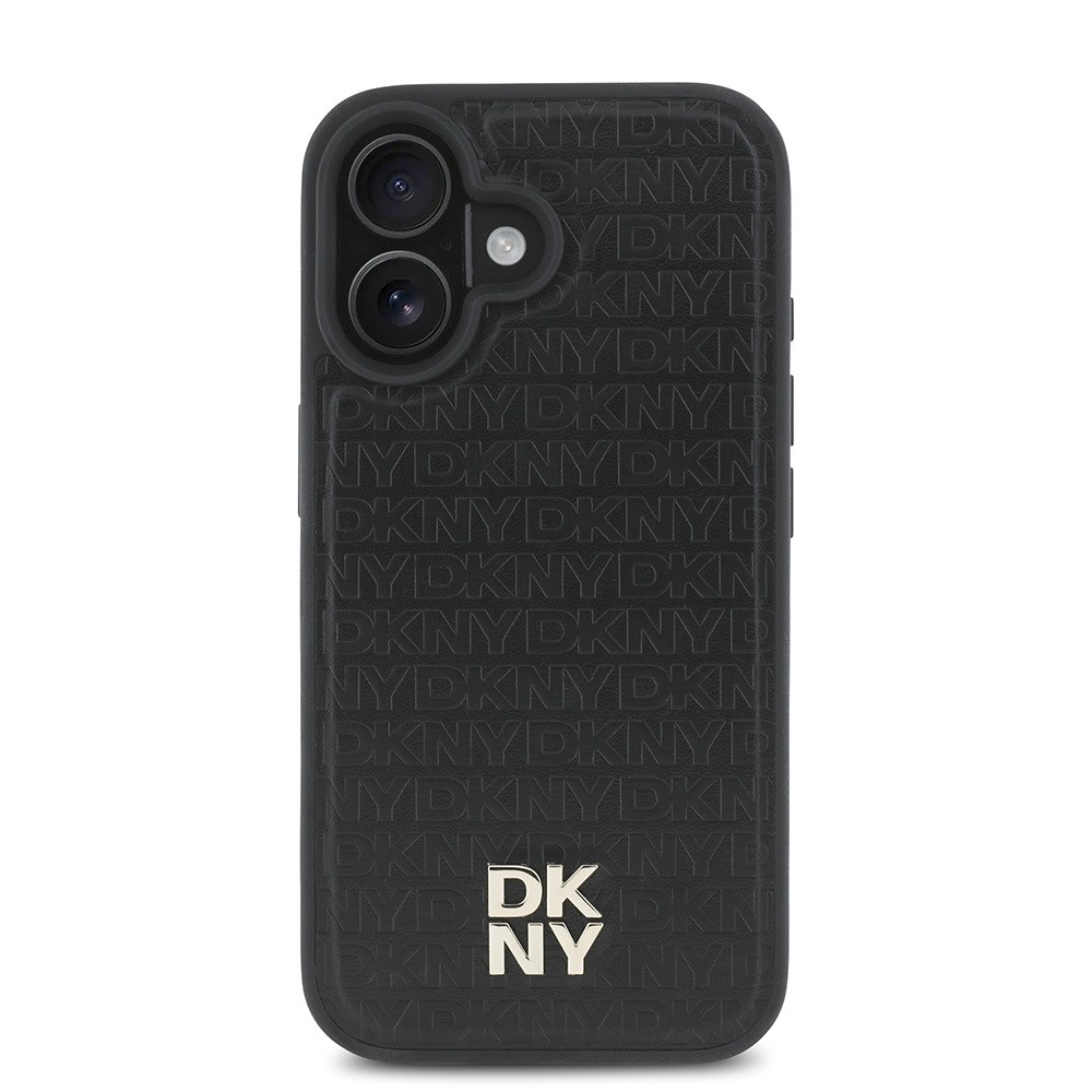 Apple iPhone 16 Plus Kılıf DKNY Orjinal Lisanslı M-safe Şarj Özellikli 3D Yazılı Repeat Pattern Kapak