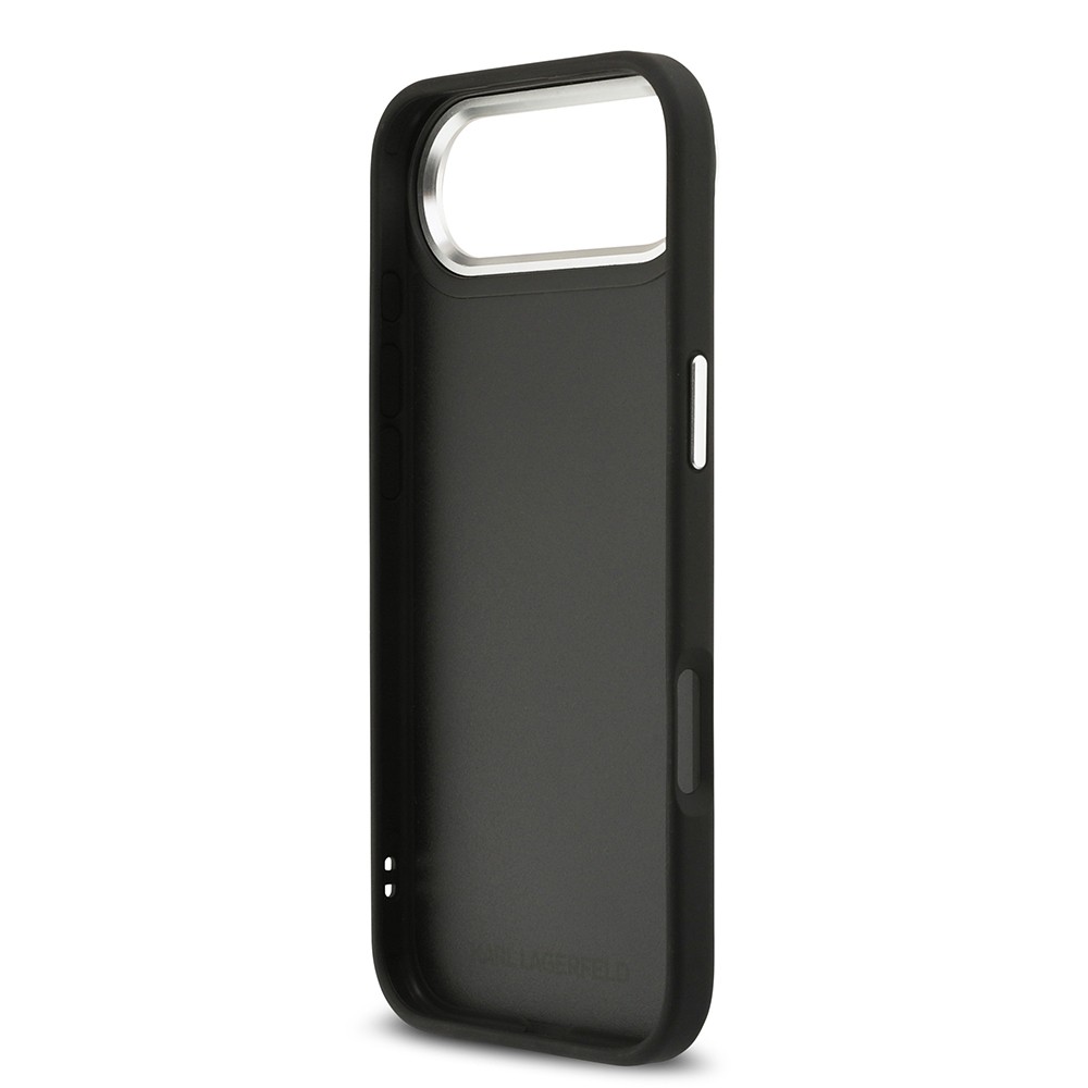 Apple iPhone 17 Air Kılıf Karl Lagerfeld Orjinal Lisanslı Metal Logolu K&C Heads Pin Kapak