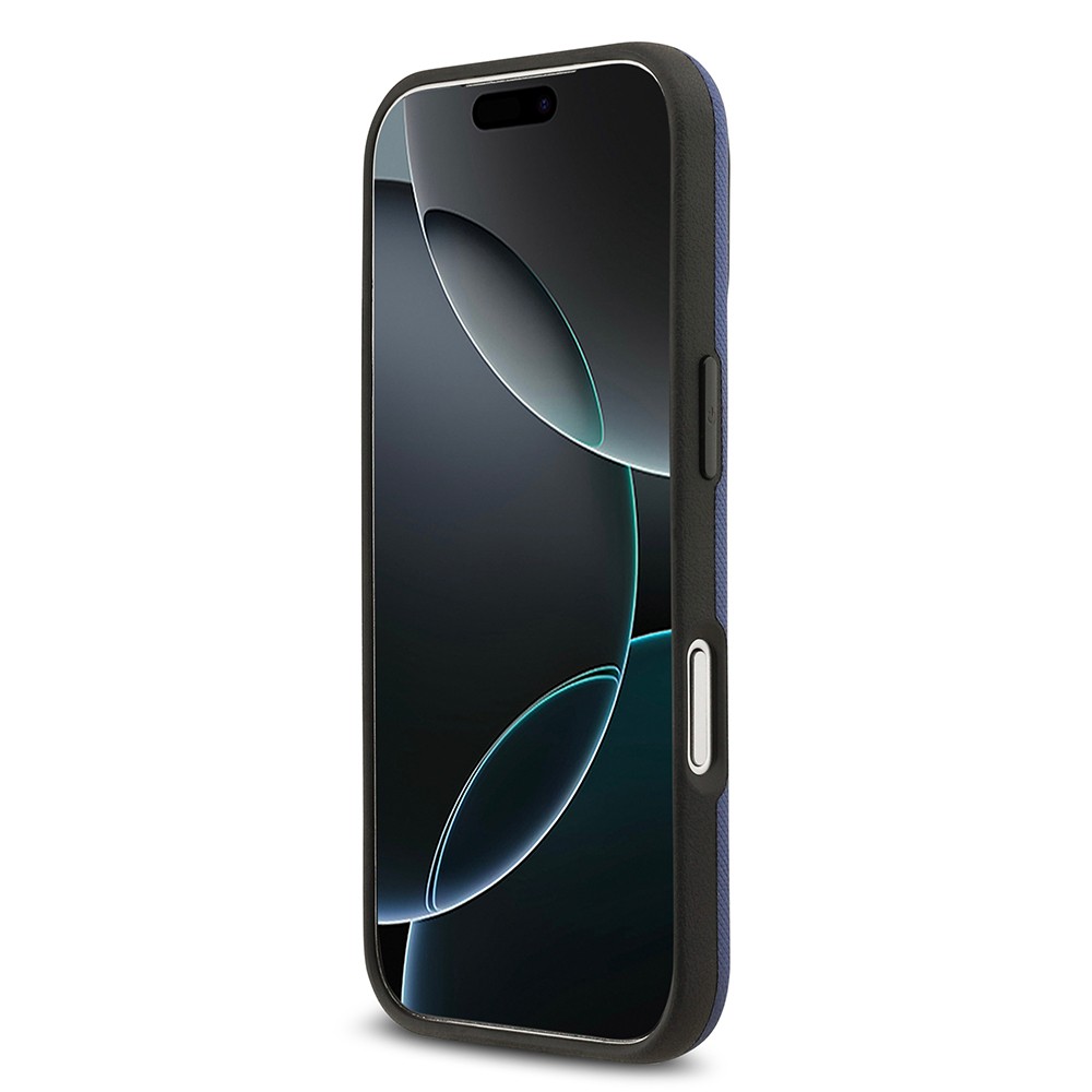 Apple iPhone 17 Pro Max Kılıf BMW Orjinal Lisanslı M-safe Şarj Özellikli Metal Logolu Delikli M Dizayn Deri Kapak