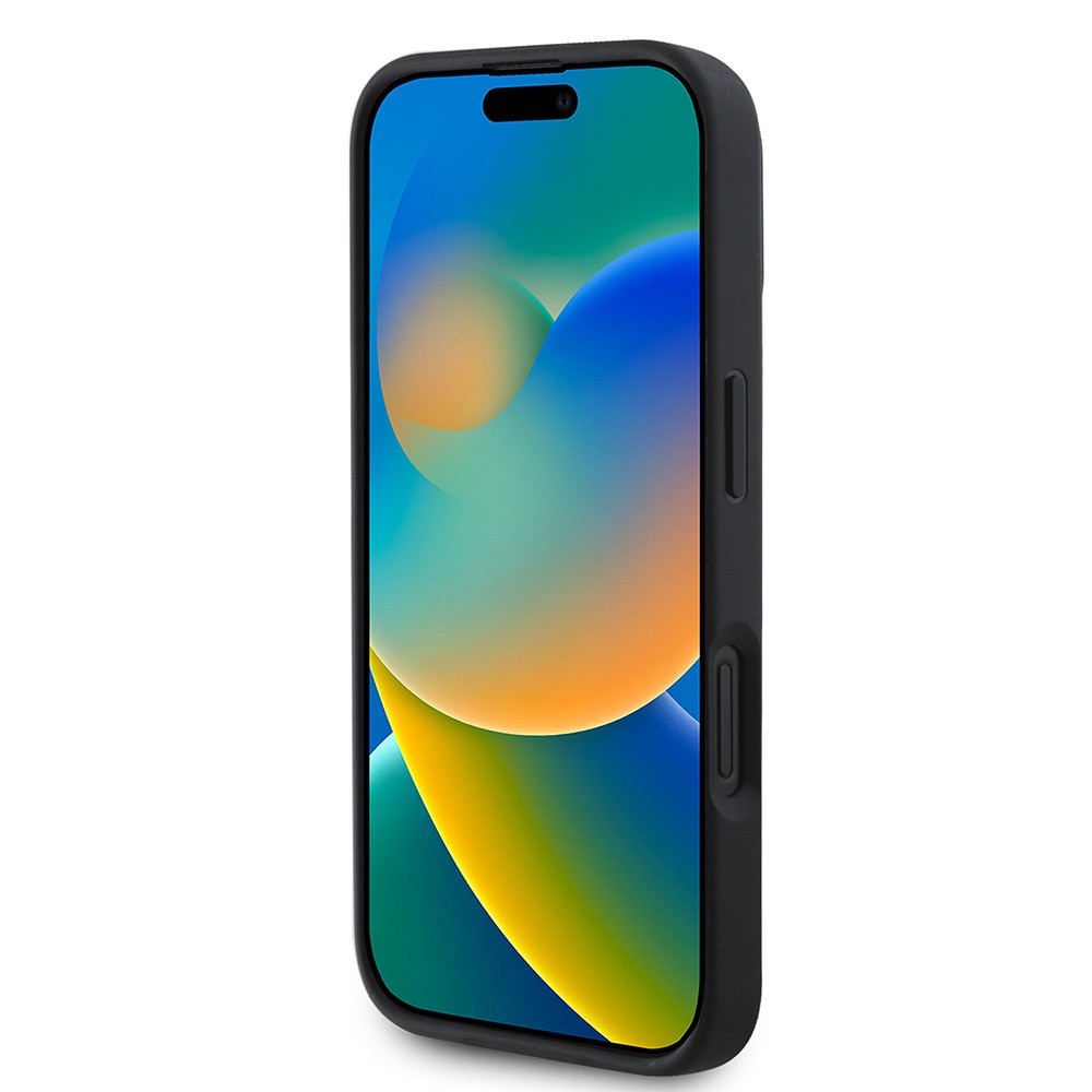 Apple iPhone 16 Pro Max Kılıf BMW Orjinal Lisanslı M-safe Şarj Özellikli Metal Logolu Dokulu ve Çizgili Deri Kapak