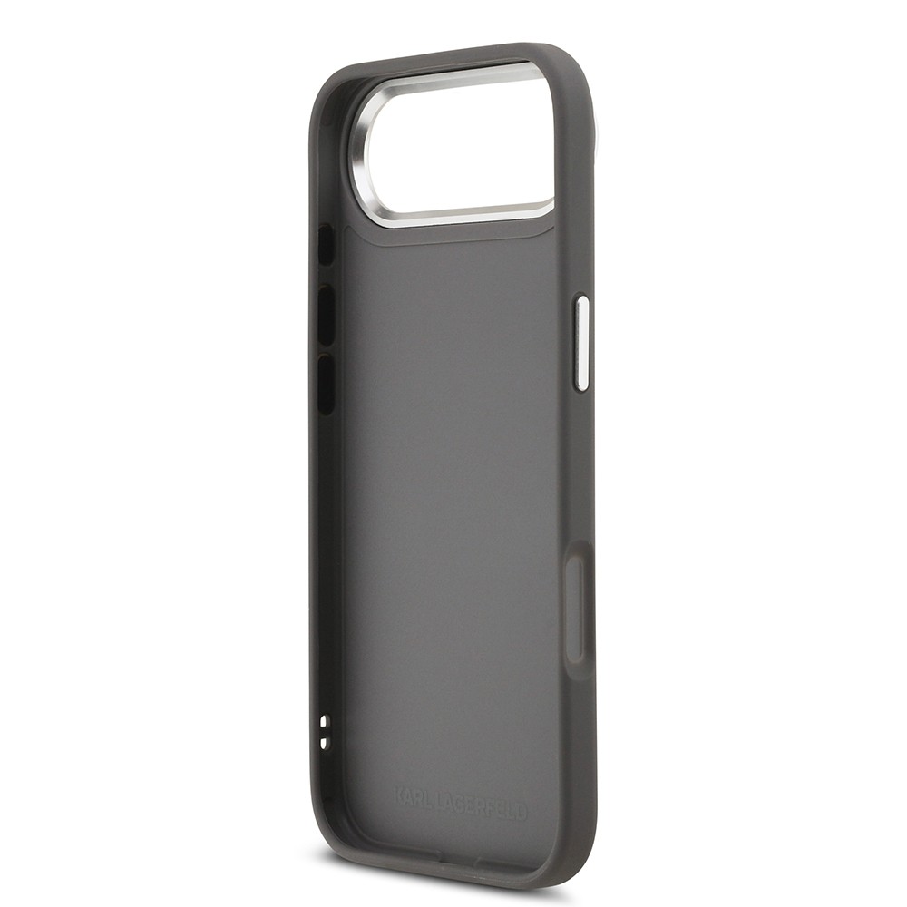 Apple iPhone 17 Air Kılıf Karl Lagerfeld Orjinal Lisanslı Metal Logolu K&C Heads Pin Kapak