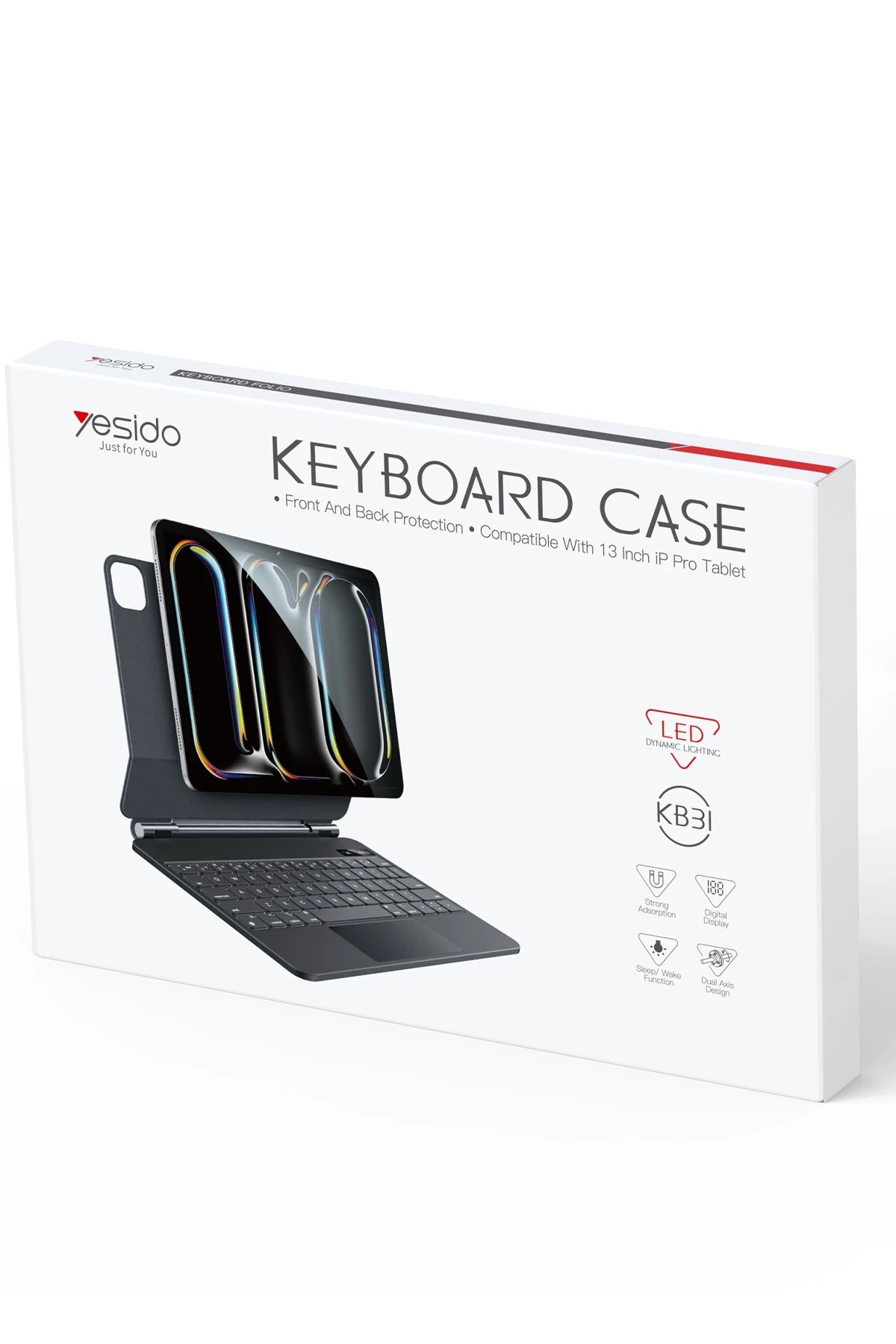 Yesido KB31 iPad Pro 13 (2024) Tecno Klavyeli Tablet Kılıfı