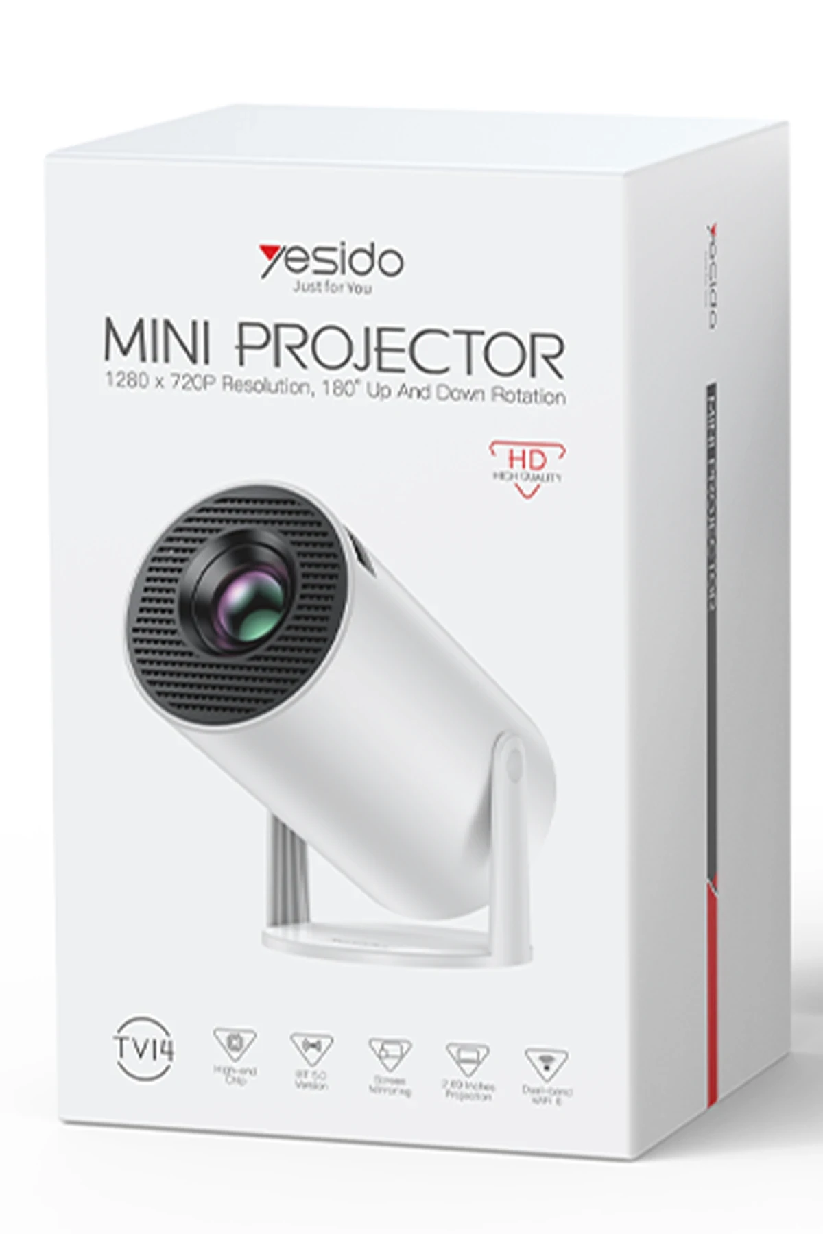 Yesido TV14 180 Derece Ayarlanabilir BT 5.0 720P Kablosuz Mini Projeksiyon Cihazı