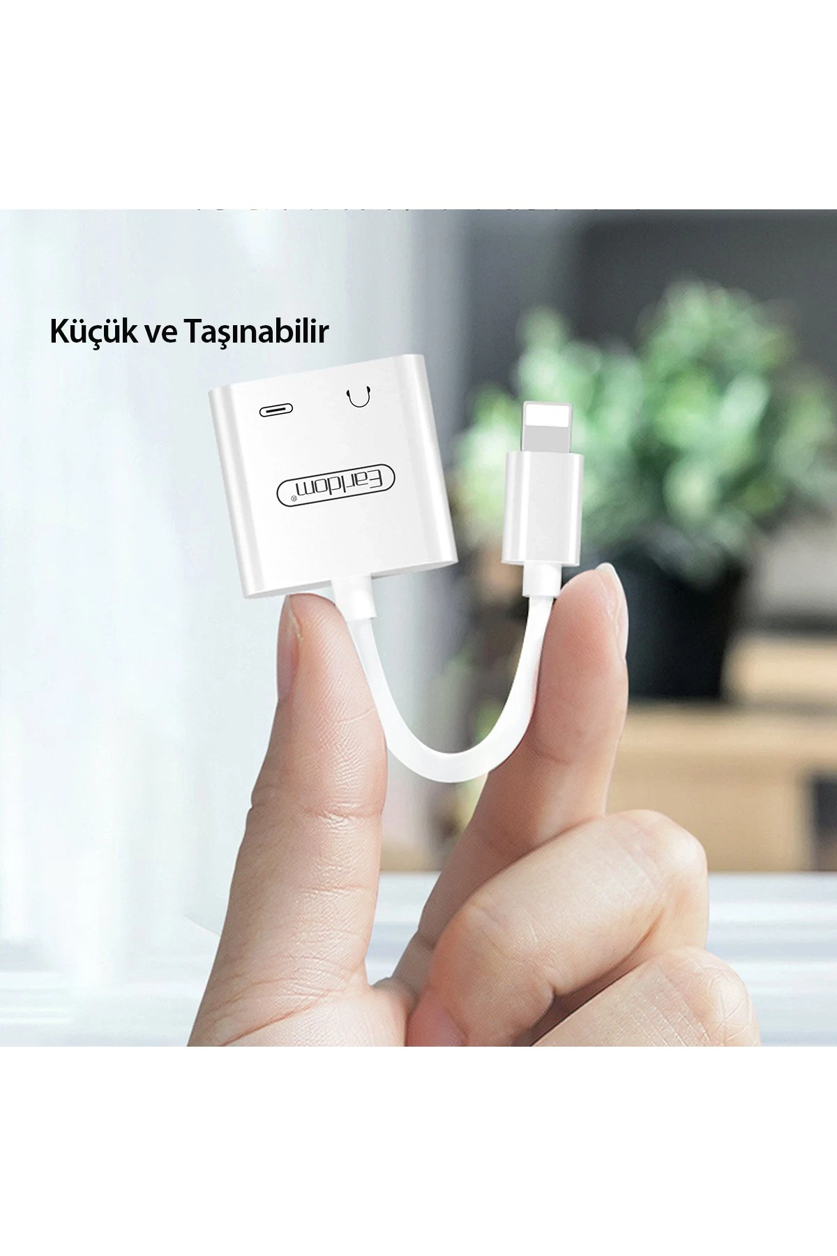 Earldom OT46 Tak Çalıştır Lightning to 2in1 Type-C ve Aux Dönüştürücü