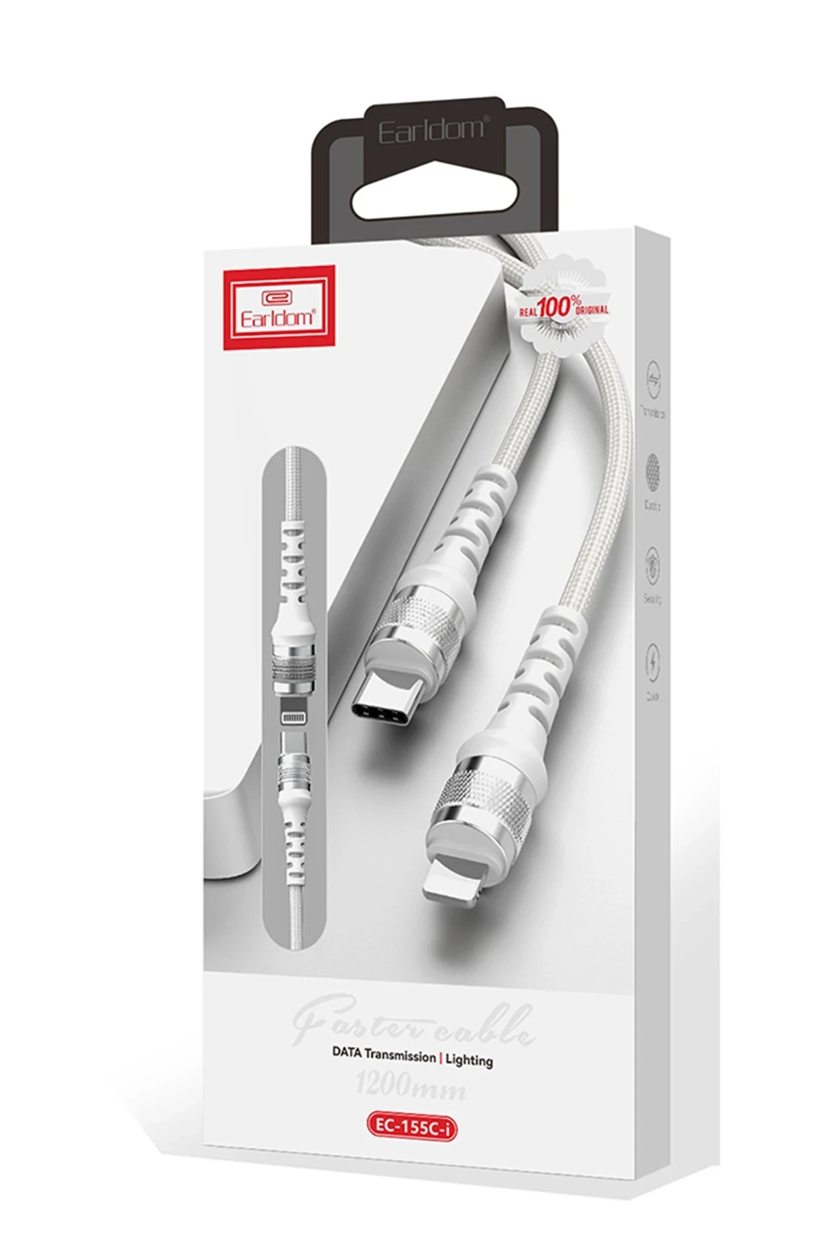 Earldom EC-155C-i 1.2M 20W Type-C to Lightning PD Hızlı Şarj Kablosu