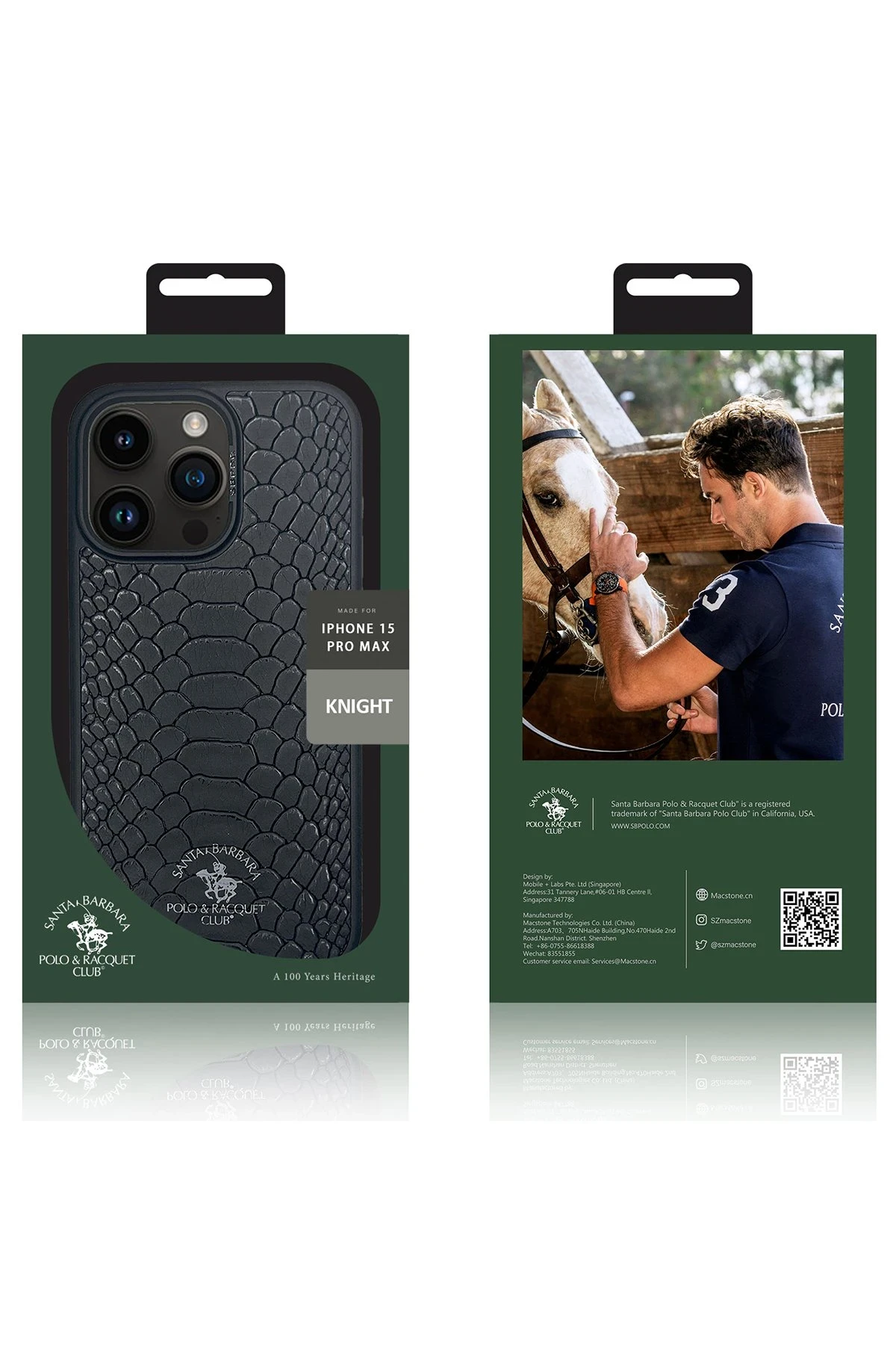 Santa Barbara Polo Racquet Club iPhone 15 Pro Max Knight Deri Kapak