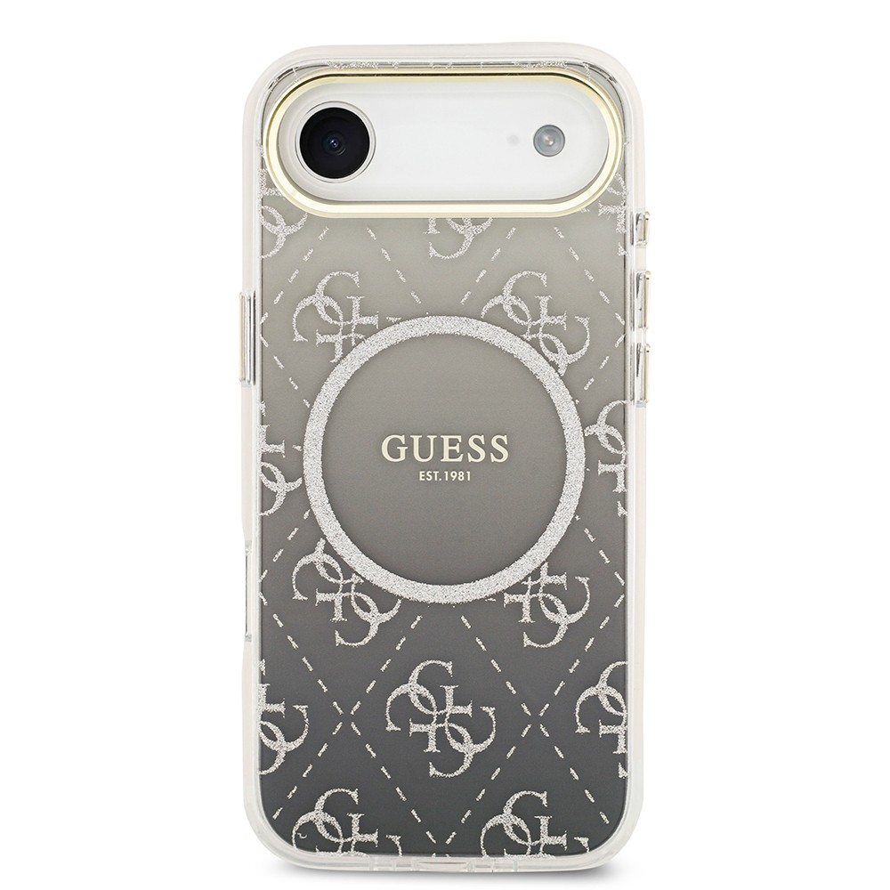 Apple iPhone 17 Air Kılıf Guess Orjinal Lisanslı M-safe Şarj Özellikli 4G Desenli Simli Silikon Kapak