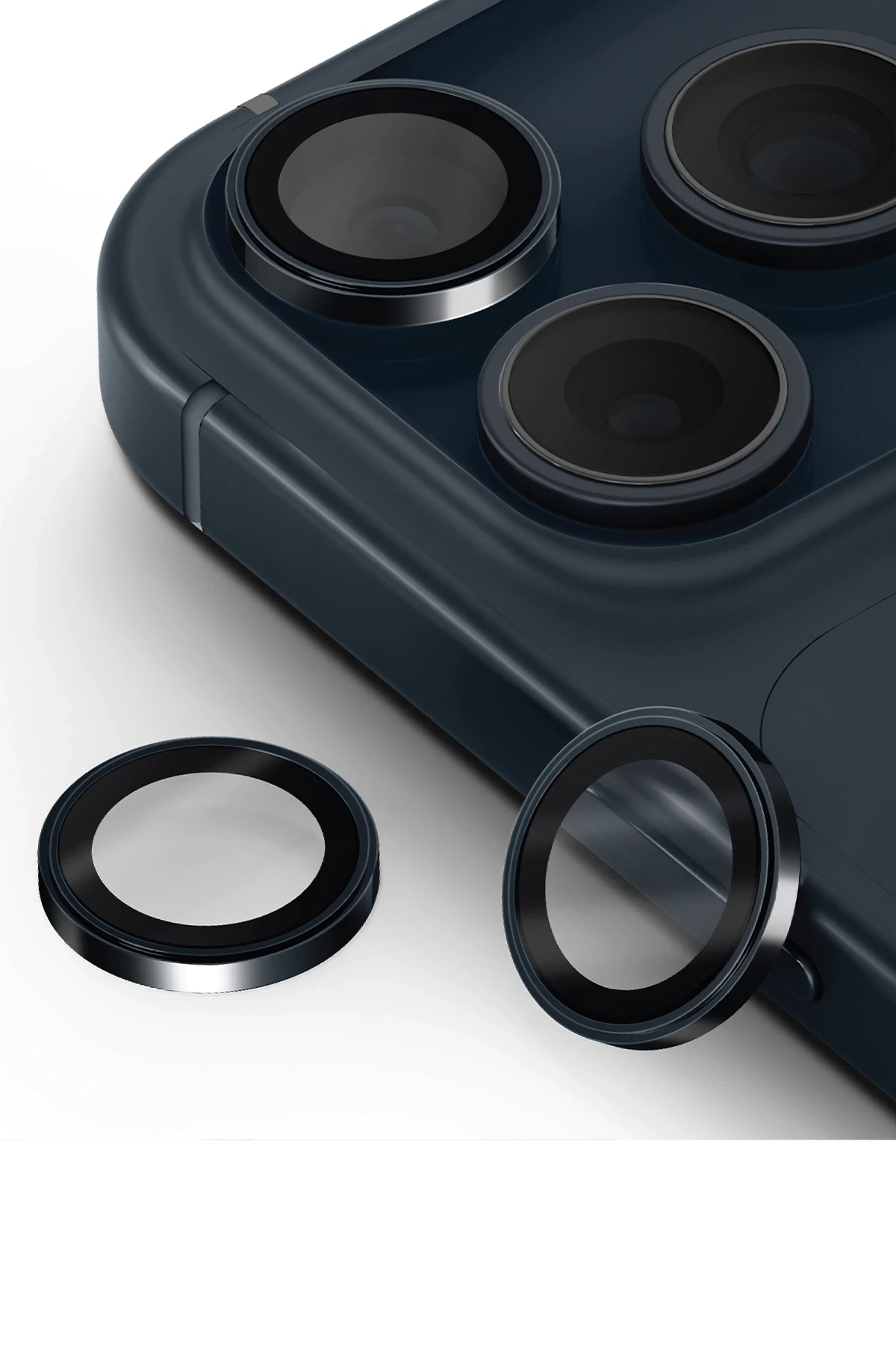 Uniq iPhone 17 Pro Max Optix Çelik Çerçeveli Sapphire Kamera Lens Koruyucu