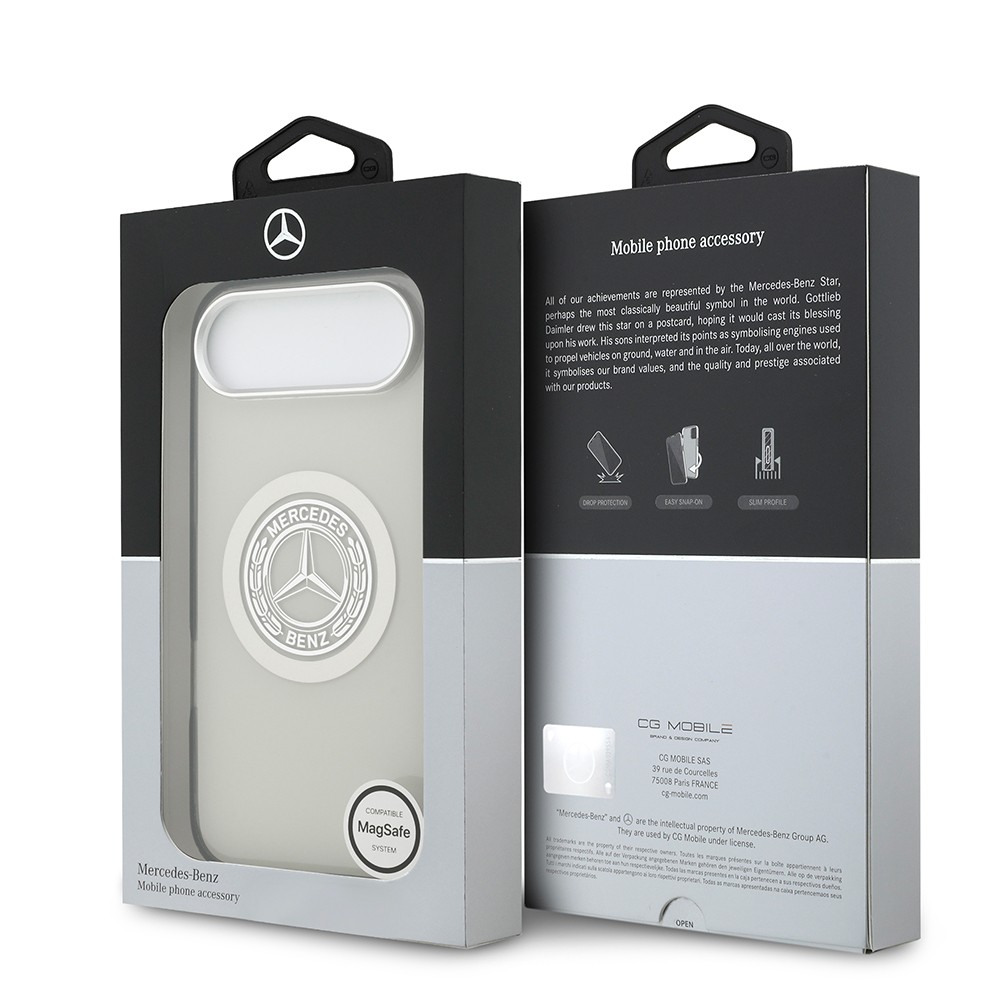 Apple iPhone 17 Air Kılıf Mercedes Benz Orjinal Lisanslı M-safe Şarj Özellikli Çift Katmanlı PC Nostaljik Yıldız Dizayn Kapak