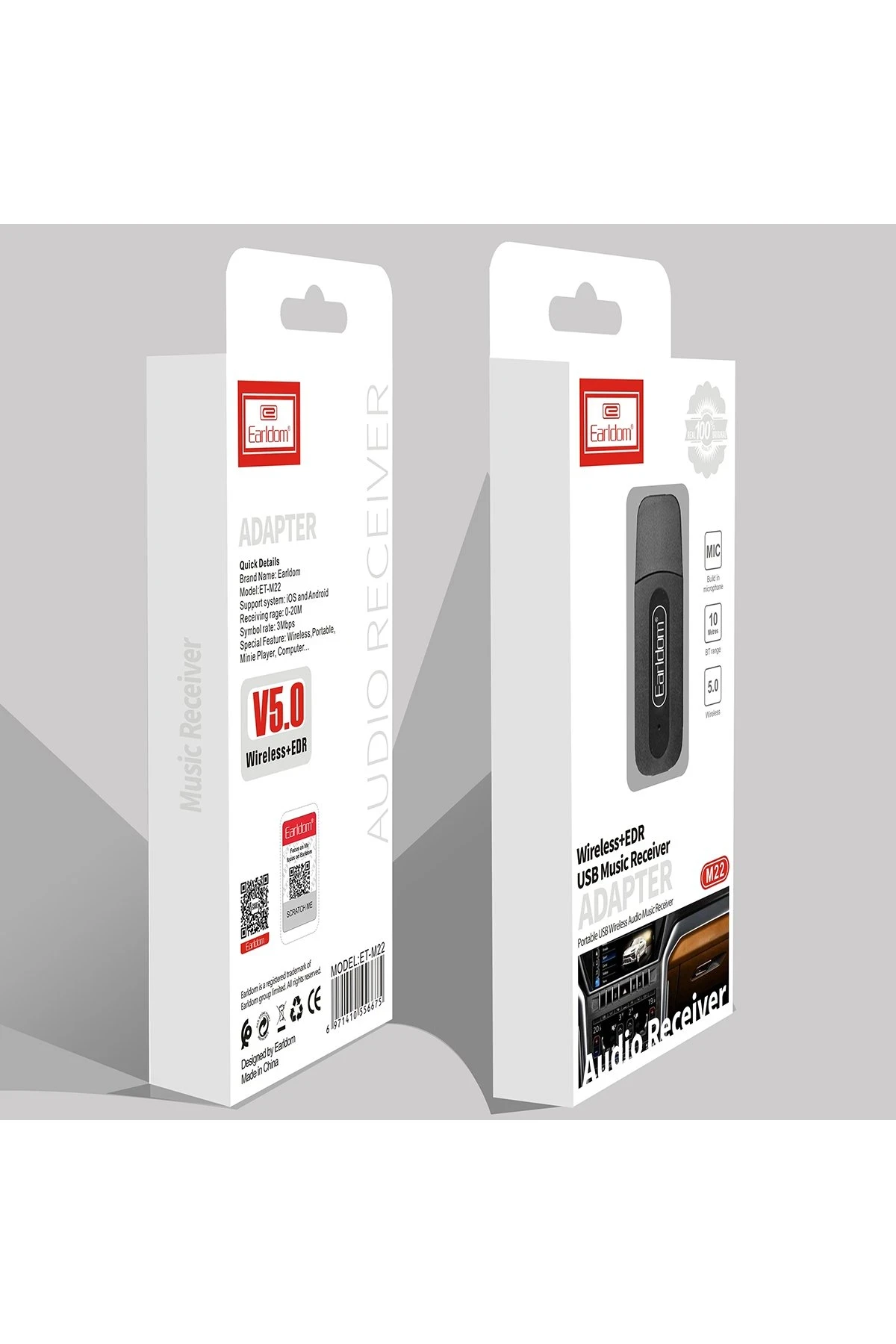Earldom M22 Bluetooth 5.0 Usb Aux Dönüştürücü