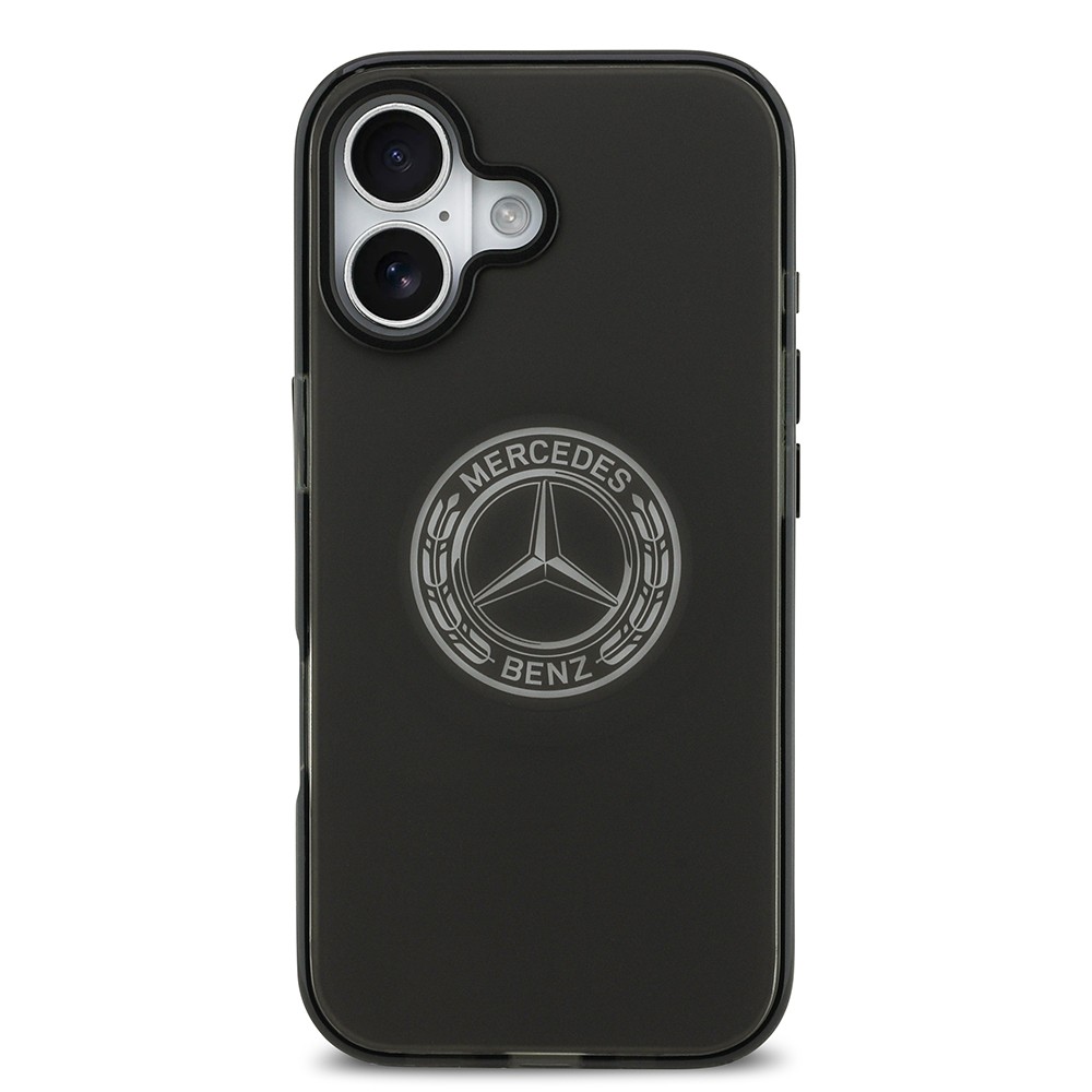 Apple iPhone 17 Kılıf Mercedes Benz Orjinal Lisanslı M-safe Şarj Özellikli Buzlu PC Nostaljik Yıldız Dizayn Kapak