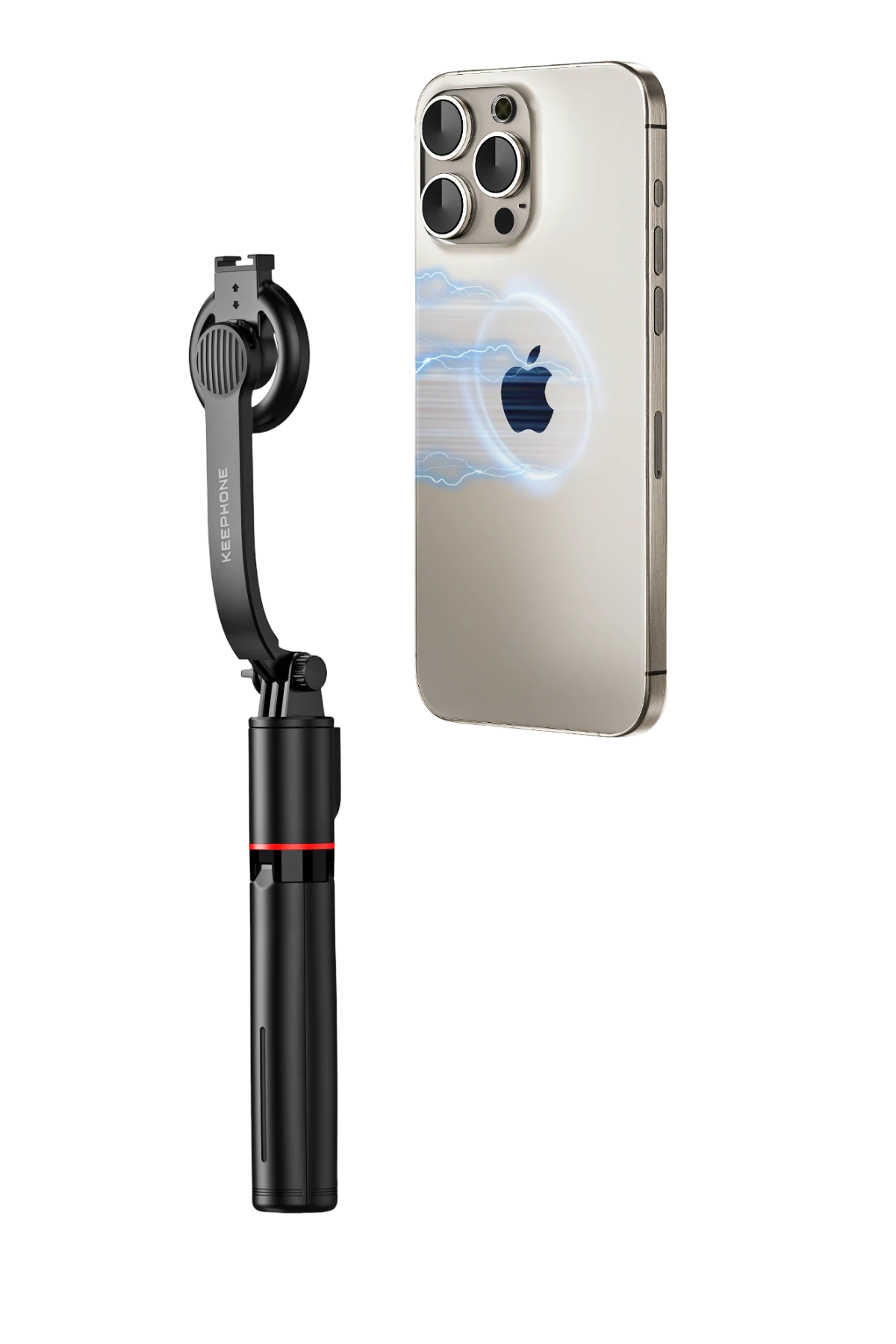 Keephone KP-LA04 MagSelfy 360 Derece Ayarlanabilir Magsafe Özellikli 104.5cm BT Selfie Gimbal