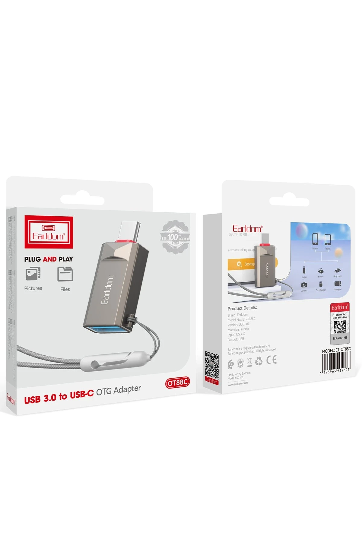 Earldom OT88C Tak Çalıştır Type-C to USB 3.0 Dönüştürücü