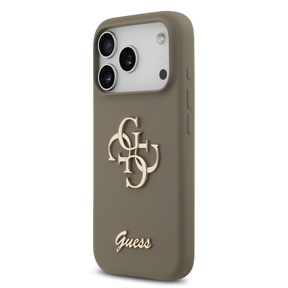 Apple iPhone 17 Pro Max Kılıf Guess Orjinal Lisanslı Grained Yazı Logolu Kapak