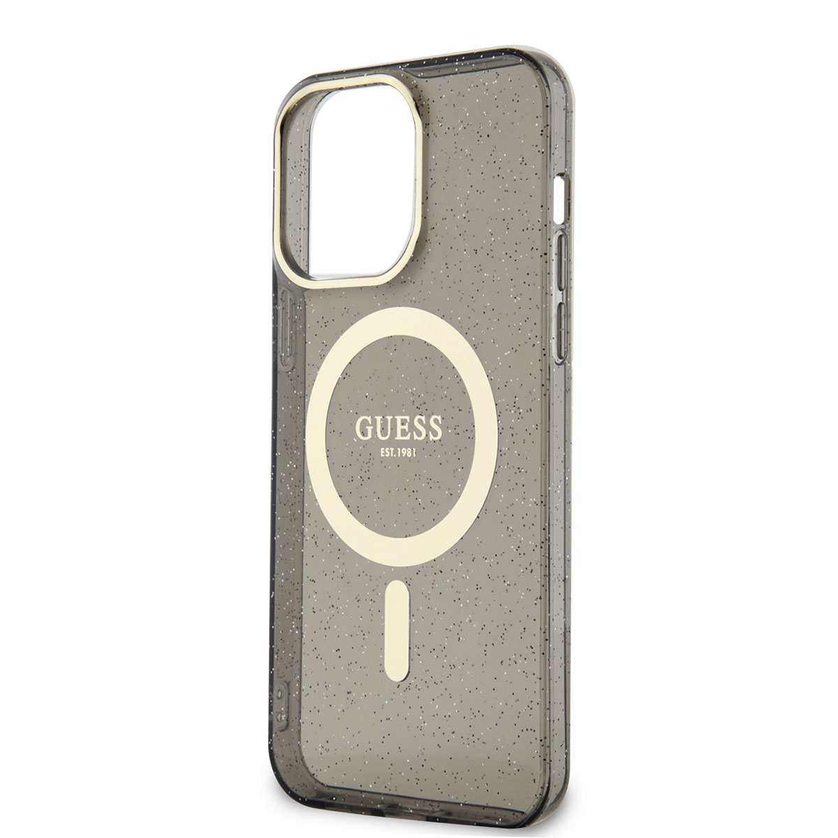 Apple iPhone 13 Pro Kılıf GUESS M-safe Şarj Özellikli Glitter Kapak