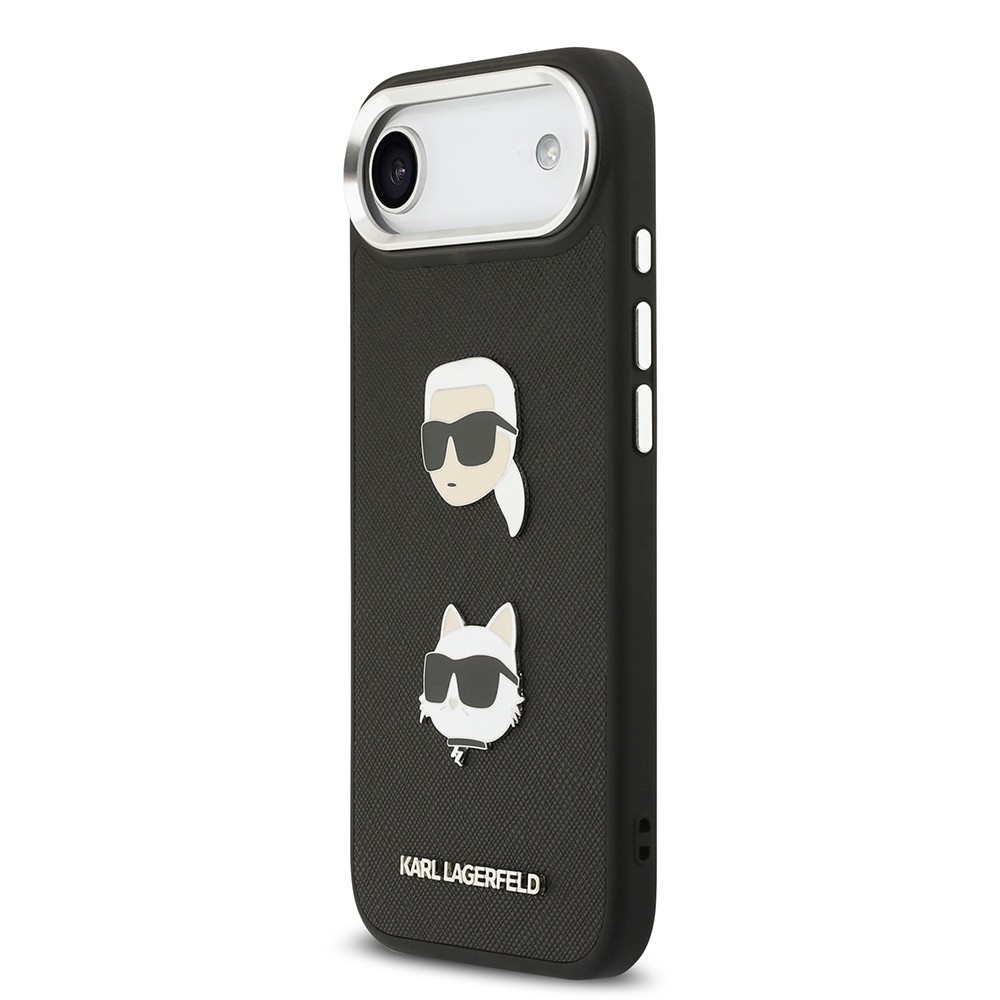 Apple iPhone 17 Air Kılıf Karl Lagerfeld Orjinal Lisanslı Metal Logolu K&C Heads Pin Kapak