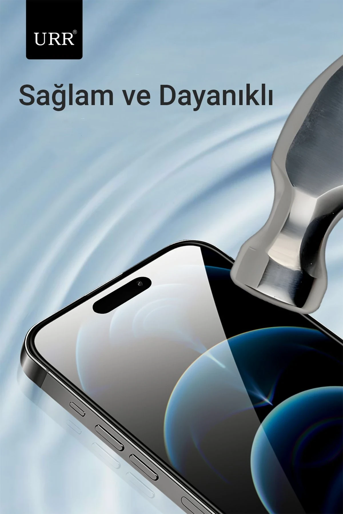 URR iPhone 15 Plus 3D Curved Edge HD Cam Ekran Koruyucu