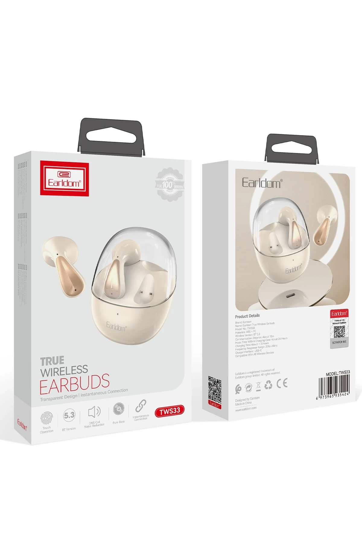 Earldom TWS33 BT 5.3 Kablosuz Airpods Kulaklık