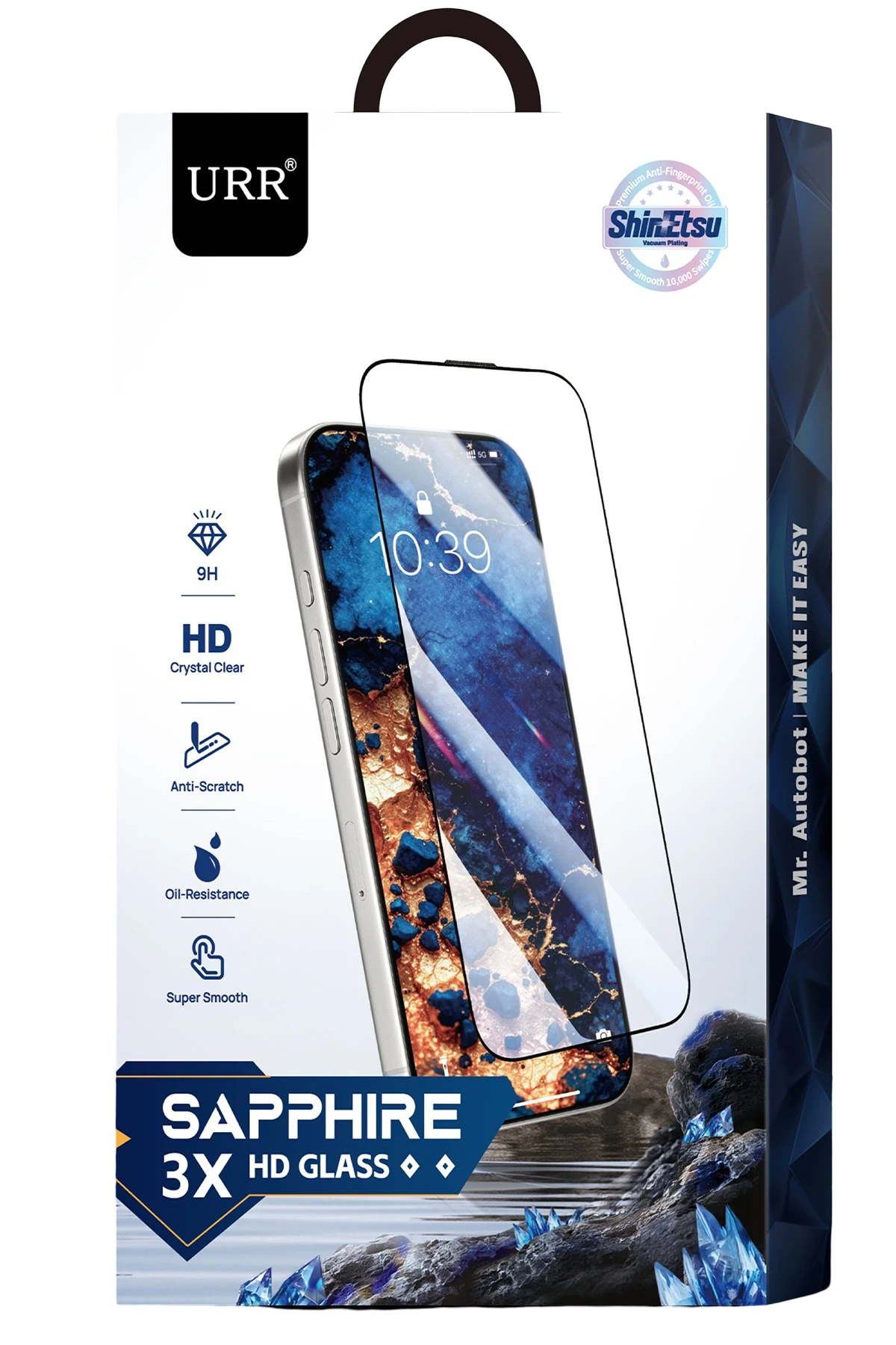URR Apple iPhone 16 Pro Sapphire 3X HD Cam Ekran Koruyucu