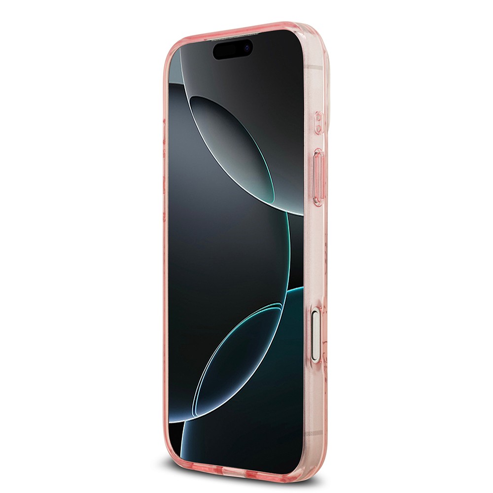 Apple iPhone 17 Pro Kılıf Guess Orjinal Lisanslı M-safe Şarj Özellikli IML Baskılı Klasik Logolu 4G Desenli Kapak