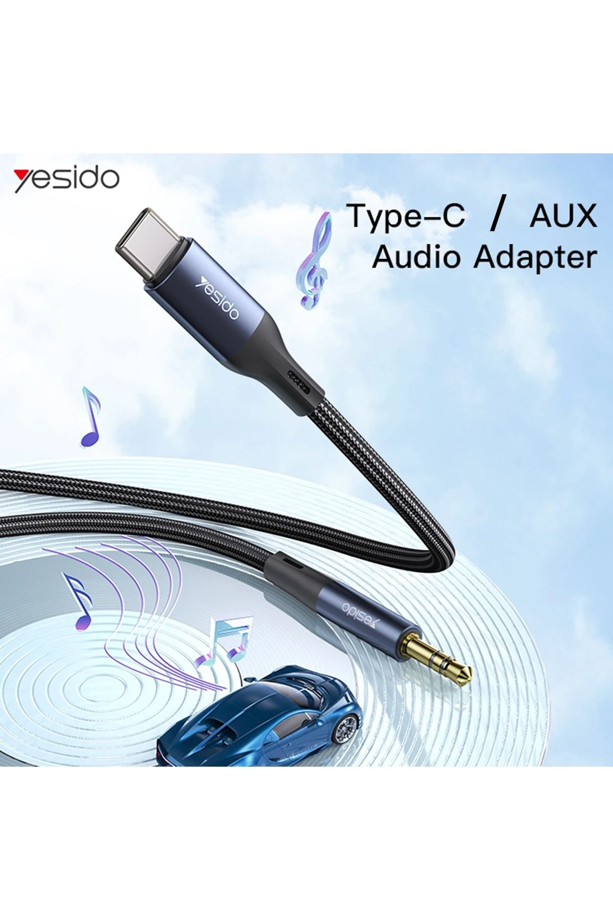 Yesido YAU36 Type-C to Aux Kablo 1M