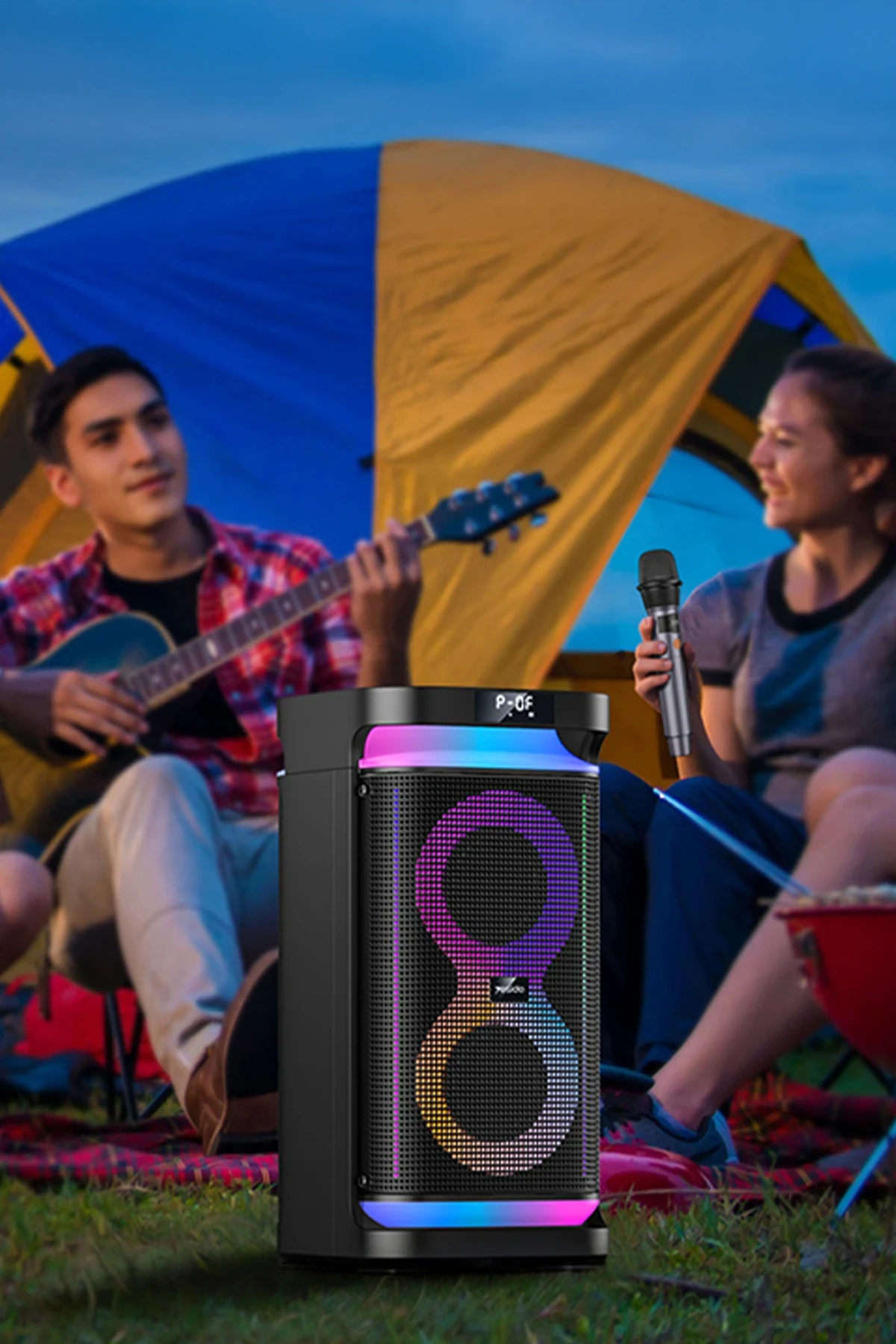 Yesido YSW29 2 Adet 20W Dahili Hoparlörlü 4400 mAh Bataryalı BT 5.0 RGB Kablosuz Hoparlör