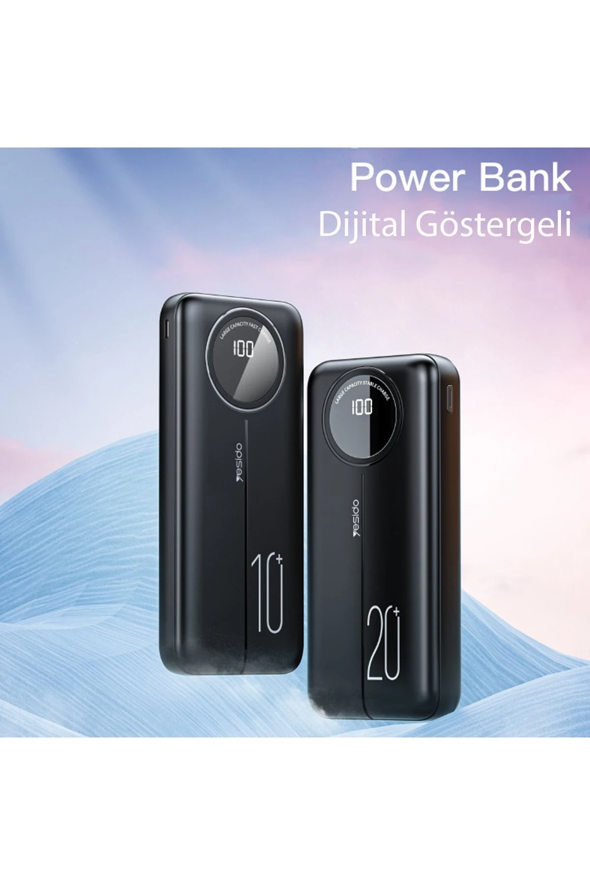 Yesido YP41 20.000 mAh Dijital Göstergeli USB3.0 PD Hızlı Şarj Powerbank