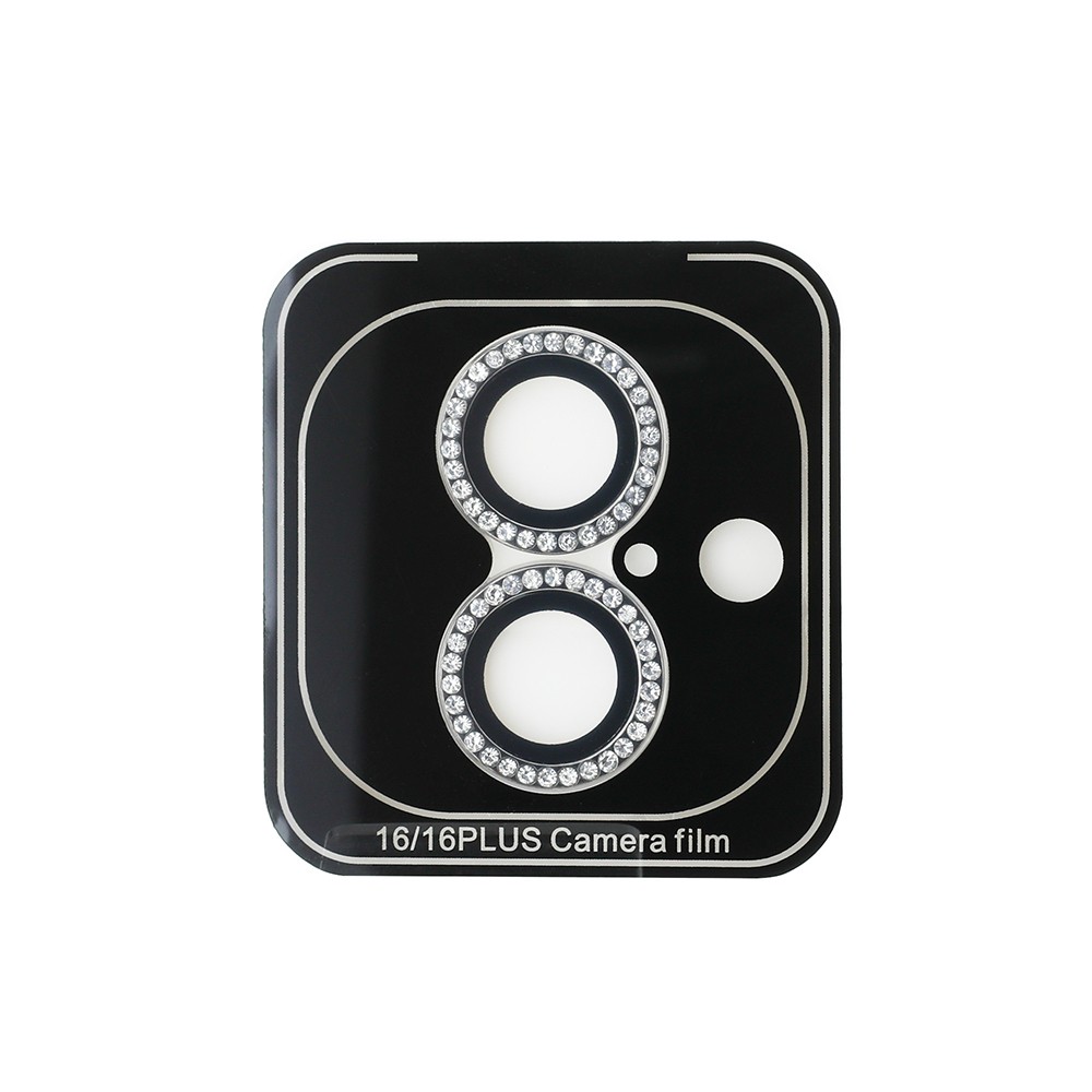 Apple iPhone 16 Guess Orjinal Lisanslı Rhinestone Taşlı Lens Koruyucu