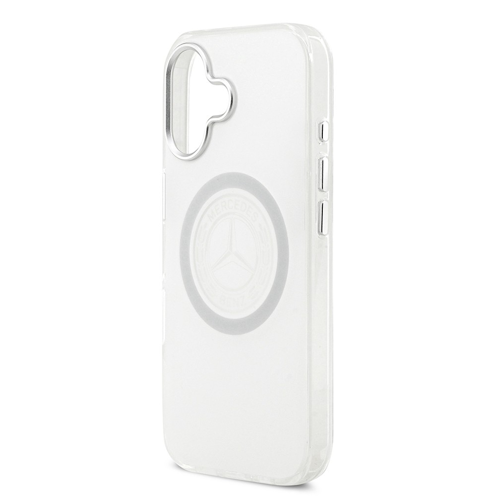 Apple iPhone 17 Kılıf Mercedes Benz Orjinal Lisanslı M-safe Şarj Özellikli Buzlu PC Nostaljik Yıldız Dizayn Kapak