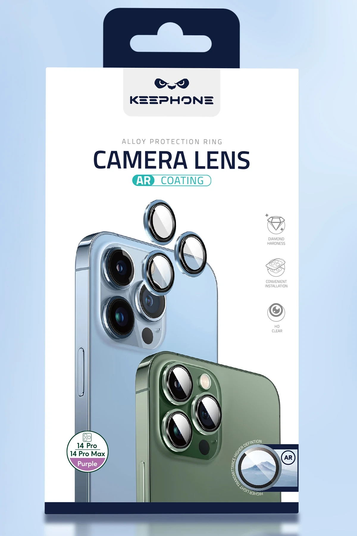 Keephone iPhone 14 Capital Alüminyum AR Kamera Lens Koruyucu