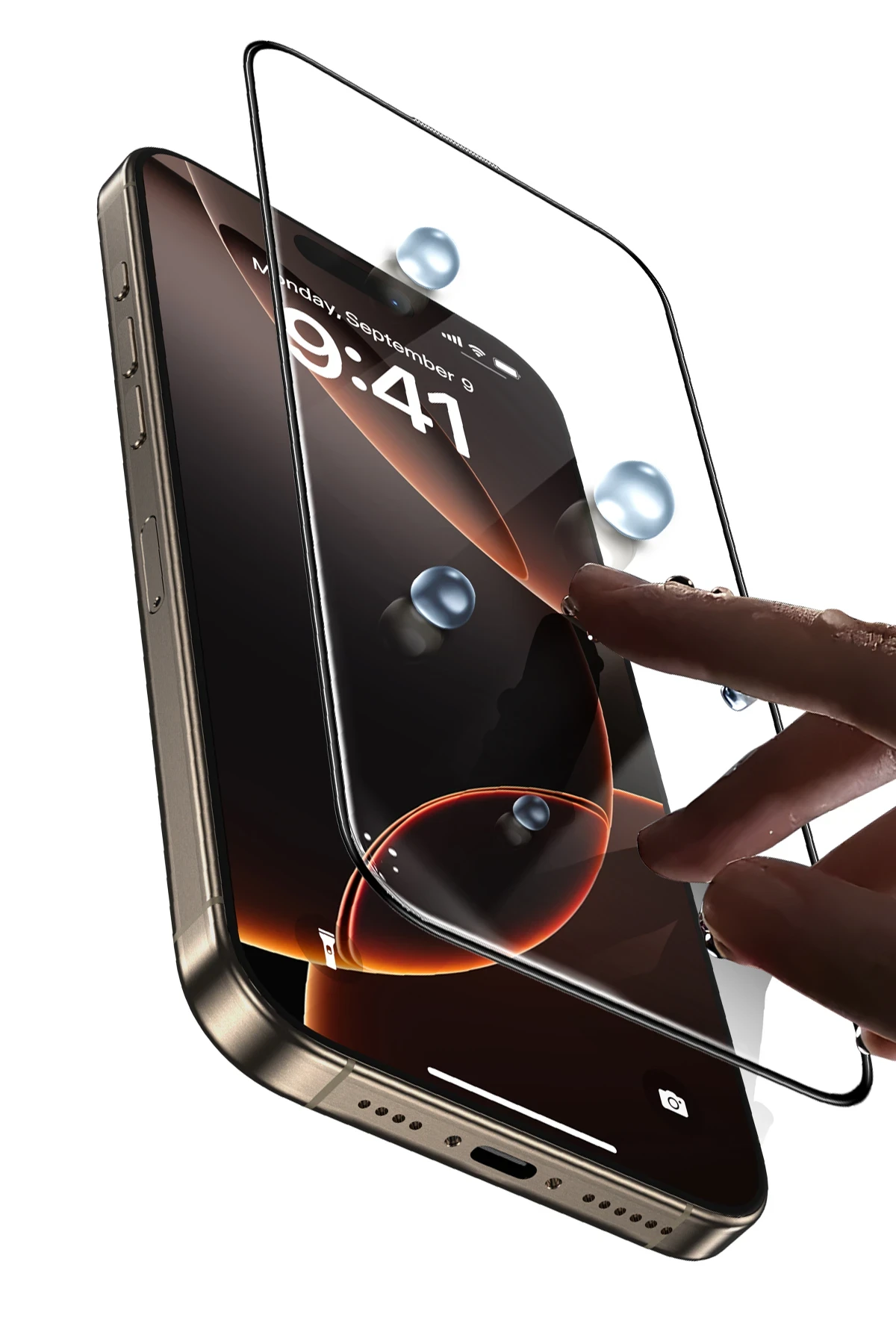 Keephone iPhone 16 UltraCurve HD 3D Cam Ekran Koruyucu