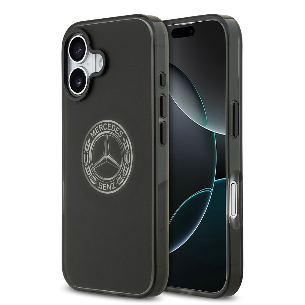 Apple iPhone 17 Kılıf Mercedes Benz Orjinal Lisanslı M-safe Şarj Özellikli Buzlu PC Nostaljik Yıldız Dizayn Kapak