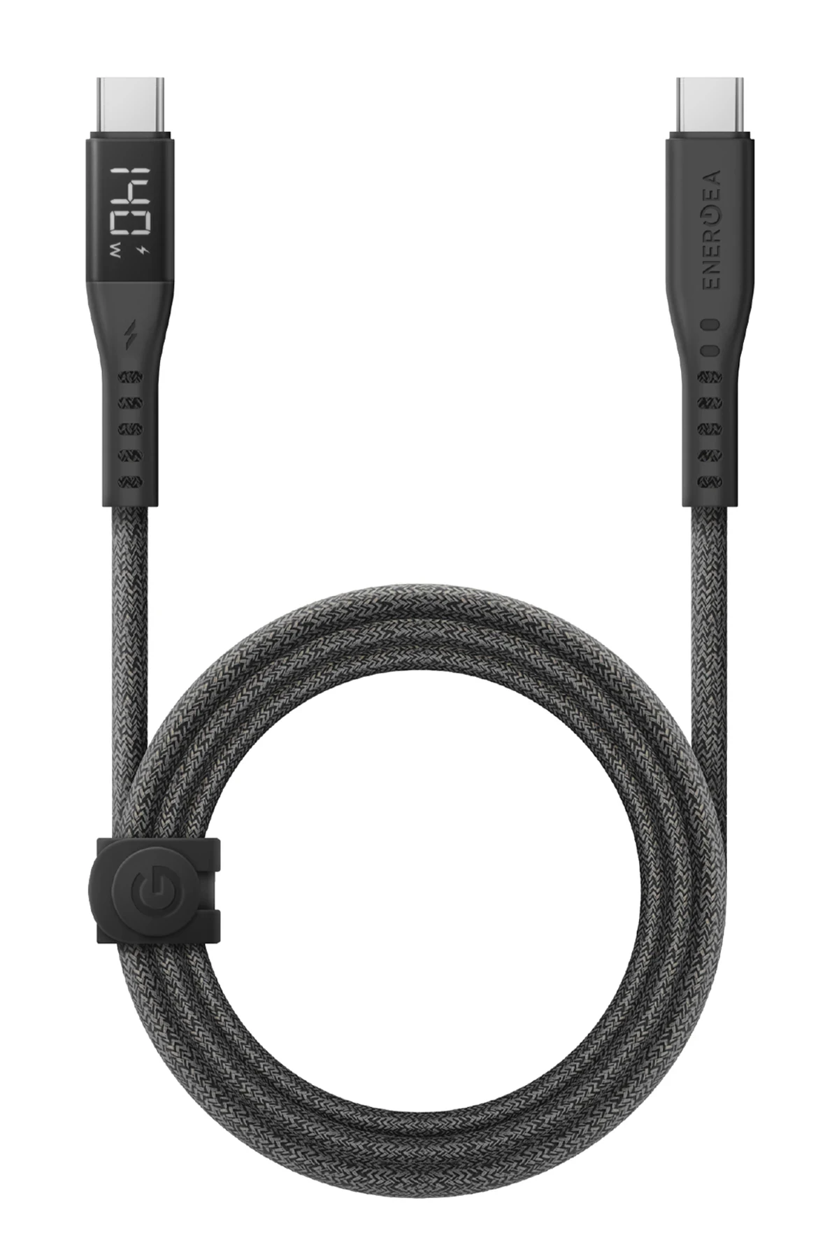Energea Flow 1.5M 240W Dijital Göstergeli Type-C to Type-C PD Hızlı Şarj Kablo