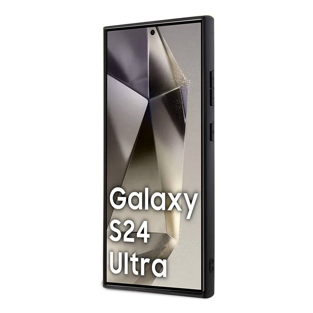 Galaxy S24 Ultra Kılıf Mercedes Benz Orjinal Lisanslı M-safe Şarj Özellikli Deri Dokumalı Sade Kapak