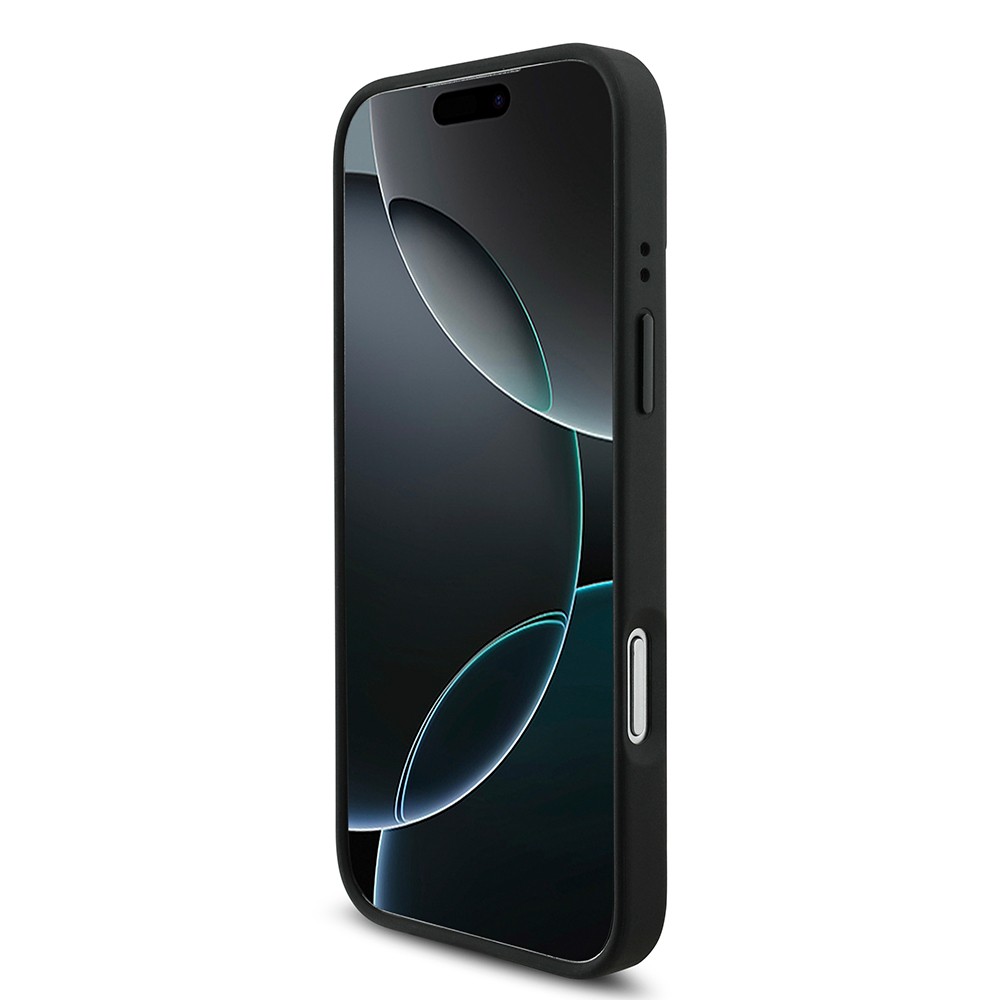 Apple iPhone 17 Pro Max Kılıf BMW Orjinal Lisanslı M-safe Şarj Özellikli M Logolu Üç Şeritli Delikli Deri Kapak