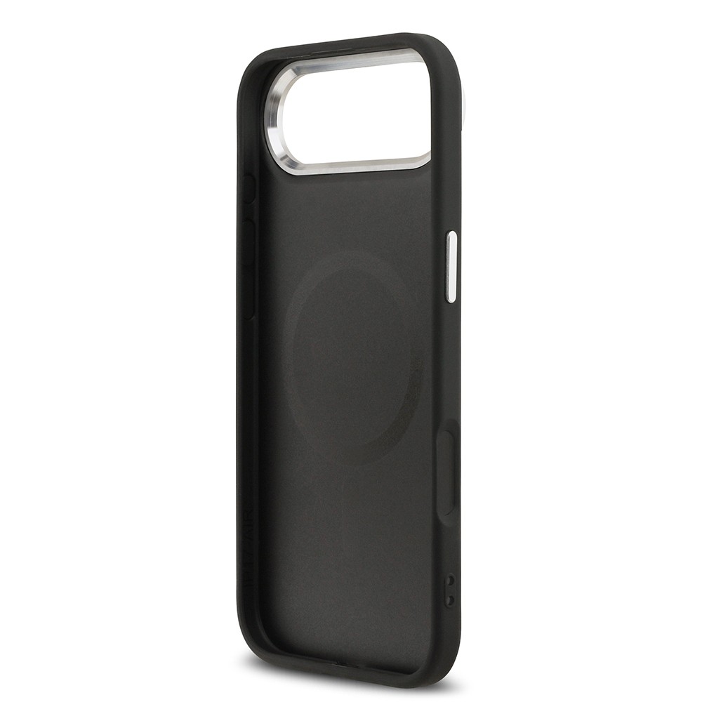 Apple iPhone 17 Air Kılıf Guess Orjinal Lisanslı M-safe Şarj Özellikli Klasik Yazı Logolu PU Deri Kapak