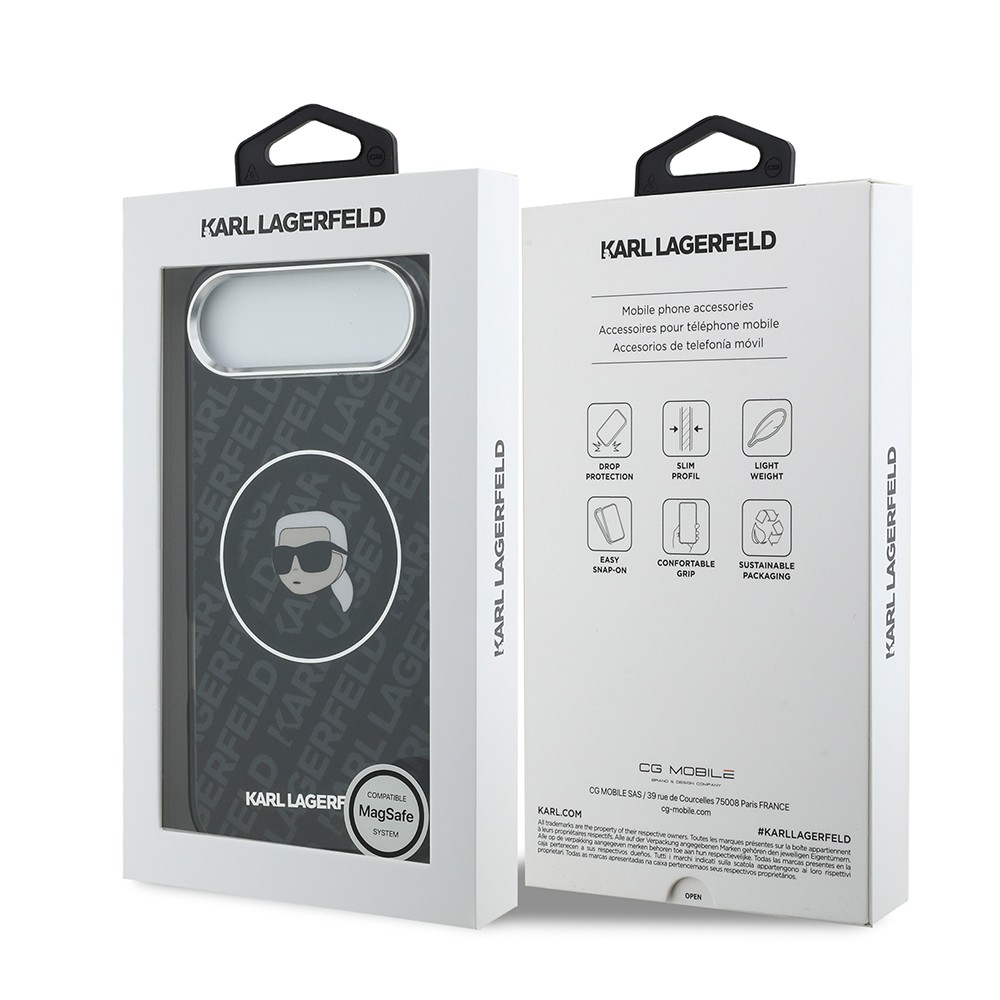 Apple iPhone 17 Air Kılıf Karl Lagerfeld Orjinal Lisanslı IML Baskılı KL Heads Kapak