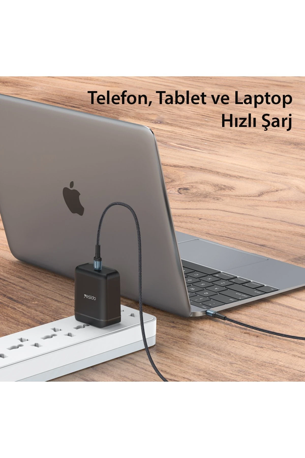Yesido CA78 1.2M 60W Hasırlı Type-C to Type-C PD Hızlı Şarj Kablosu