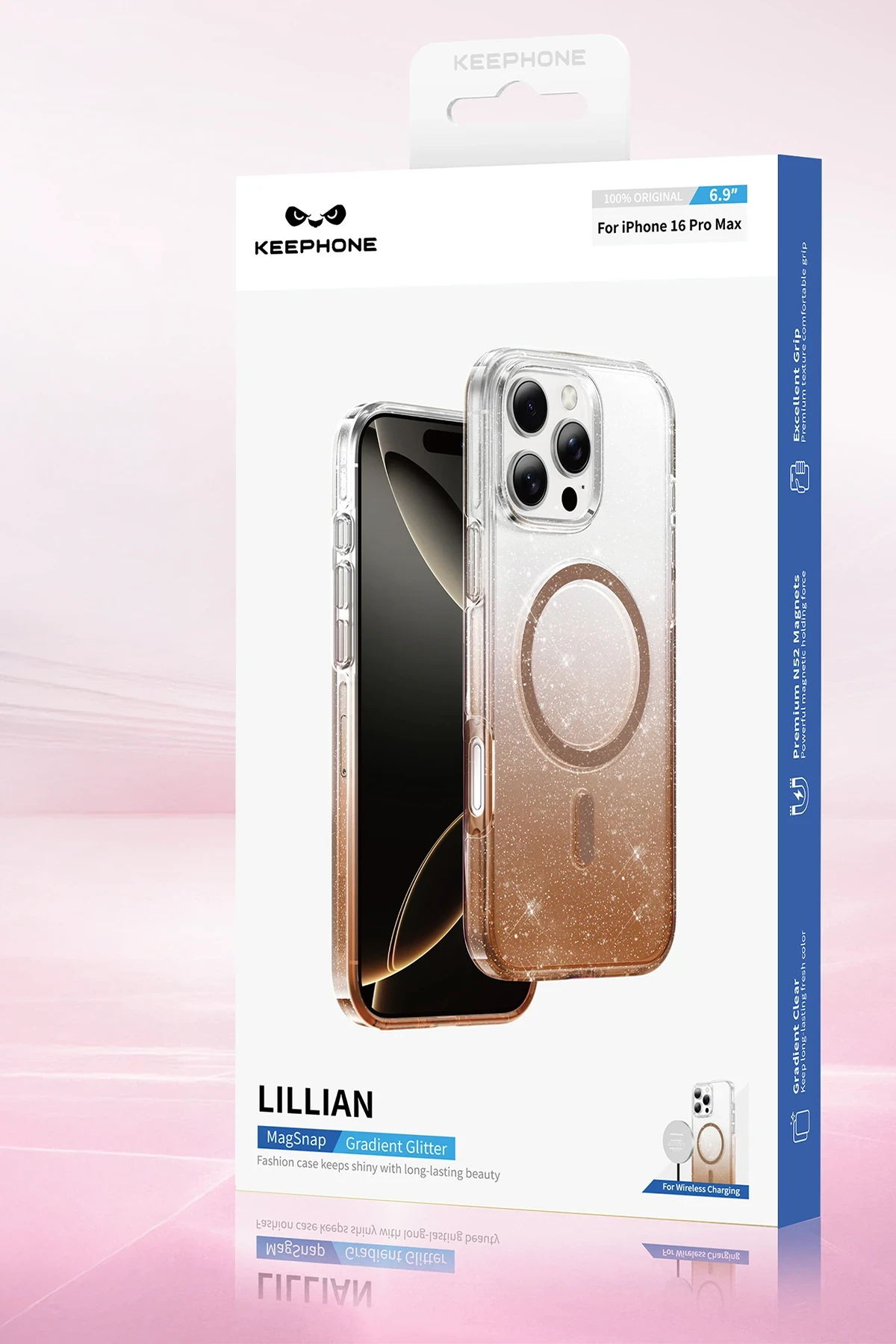 Keephone iPhone 16 Lillian Simli Magsafe Kılıf